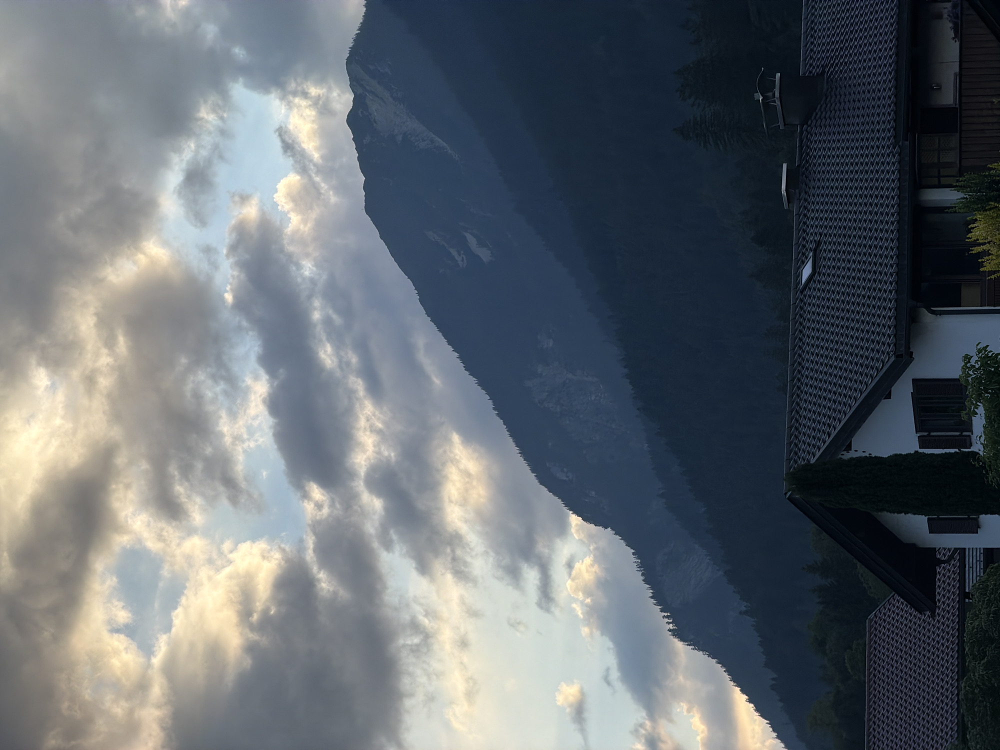 Dusk settles over Garmisch-Partenkirchen from the alpine heights