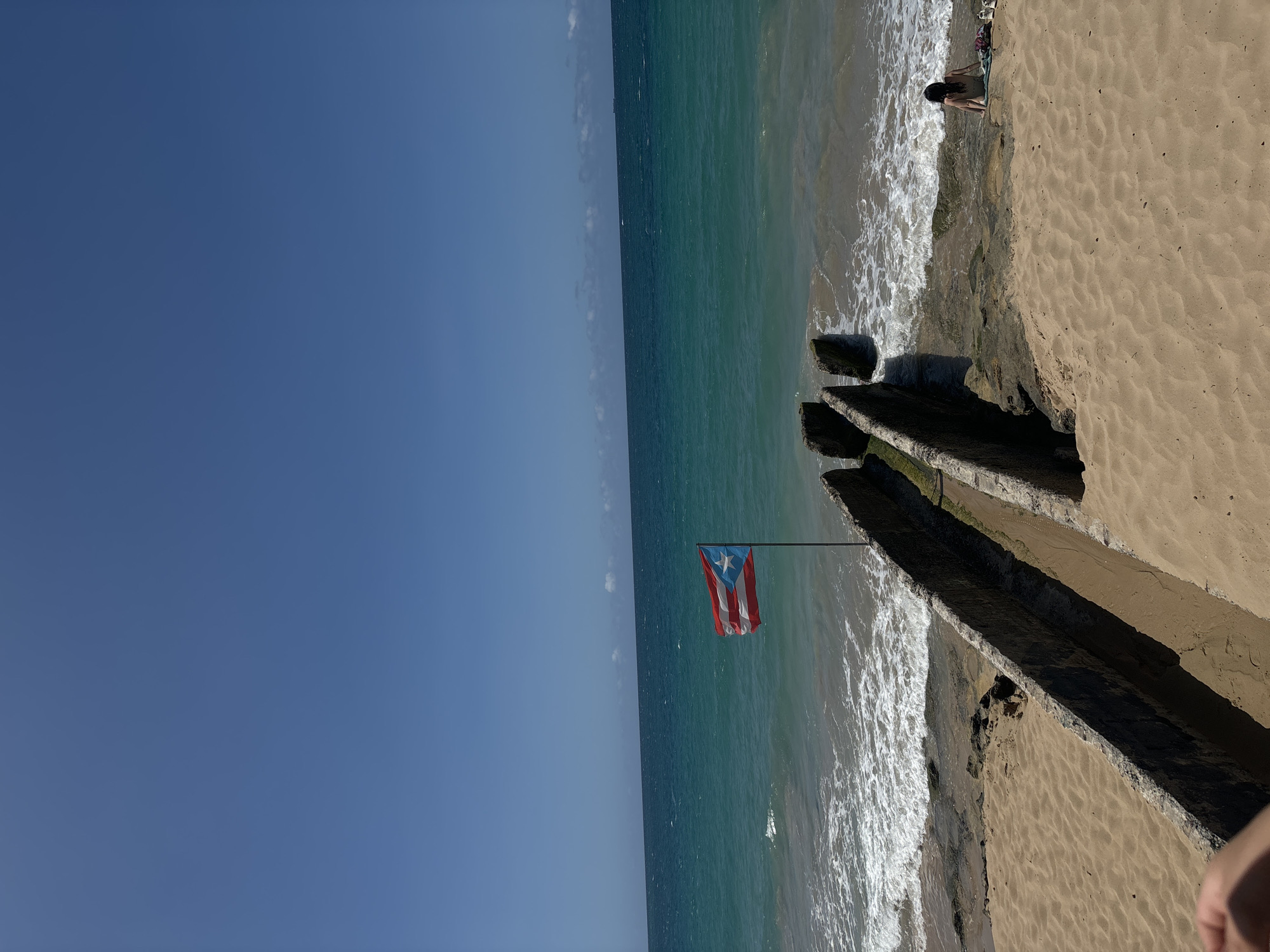 Beach afternoon and Mexican food spread in San Juan