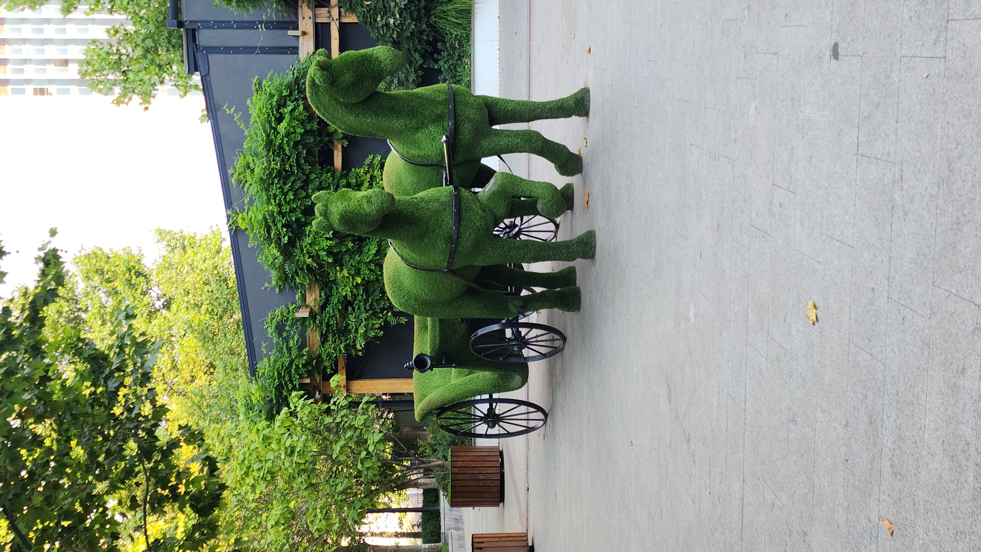 Whimsical topiary art installation spotted in Yerevan