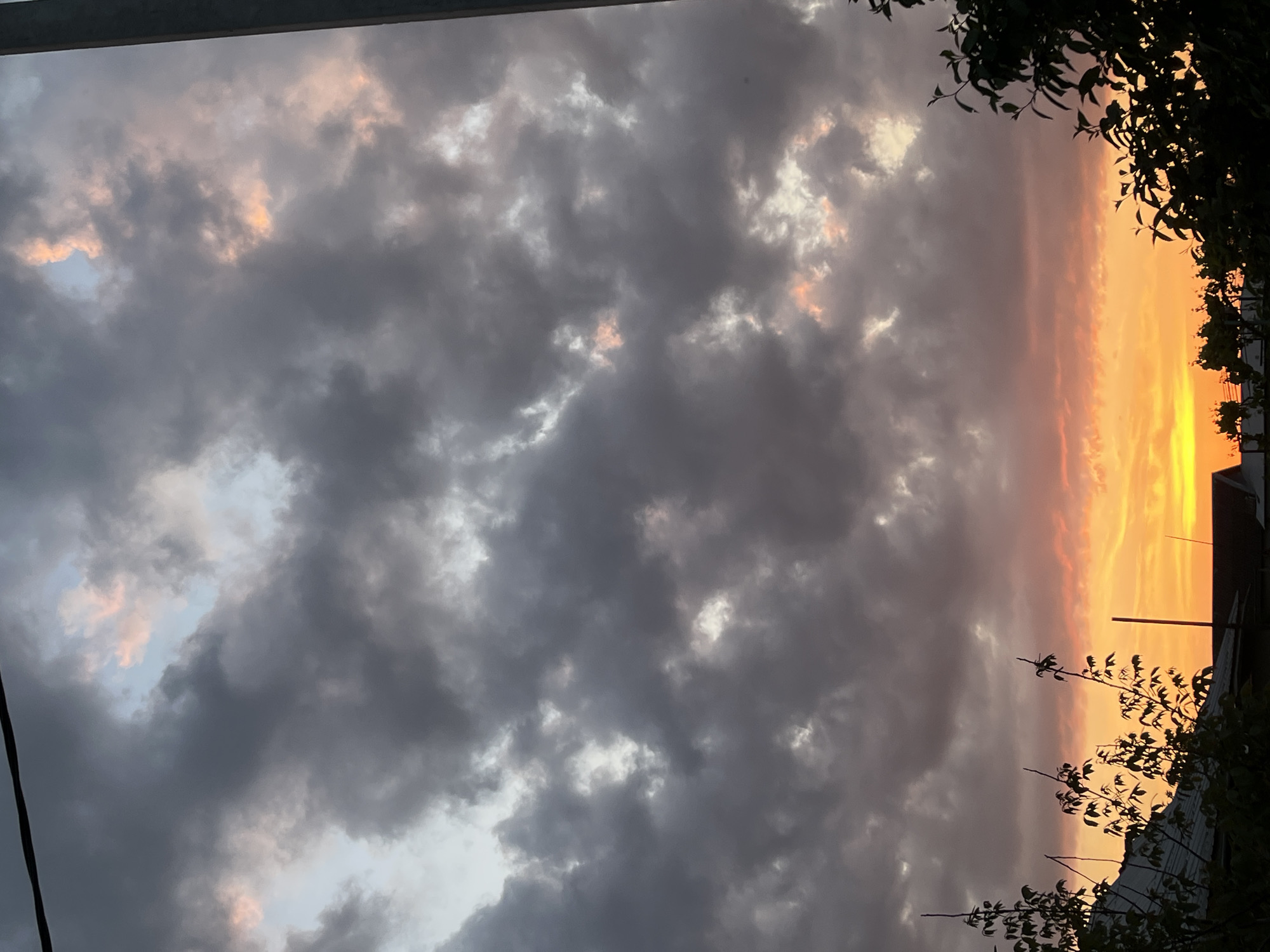 Dramatic sunset breaks through storm clouds over Slobozia, Moldova