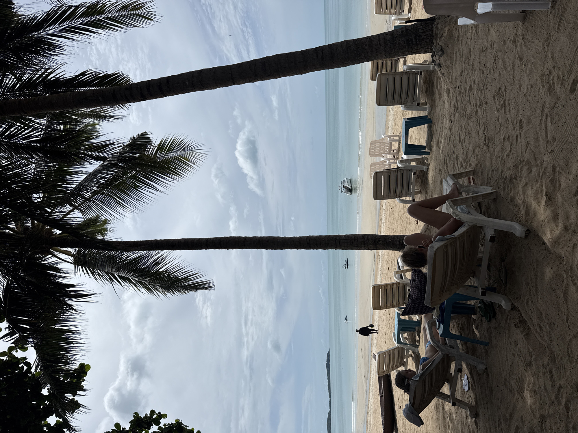 Lounging on a cloudy day at Ko Samui beach