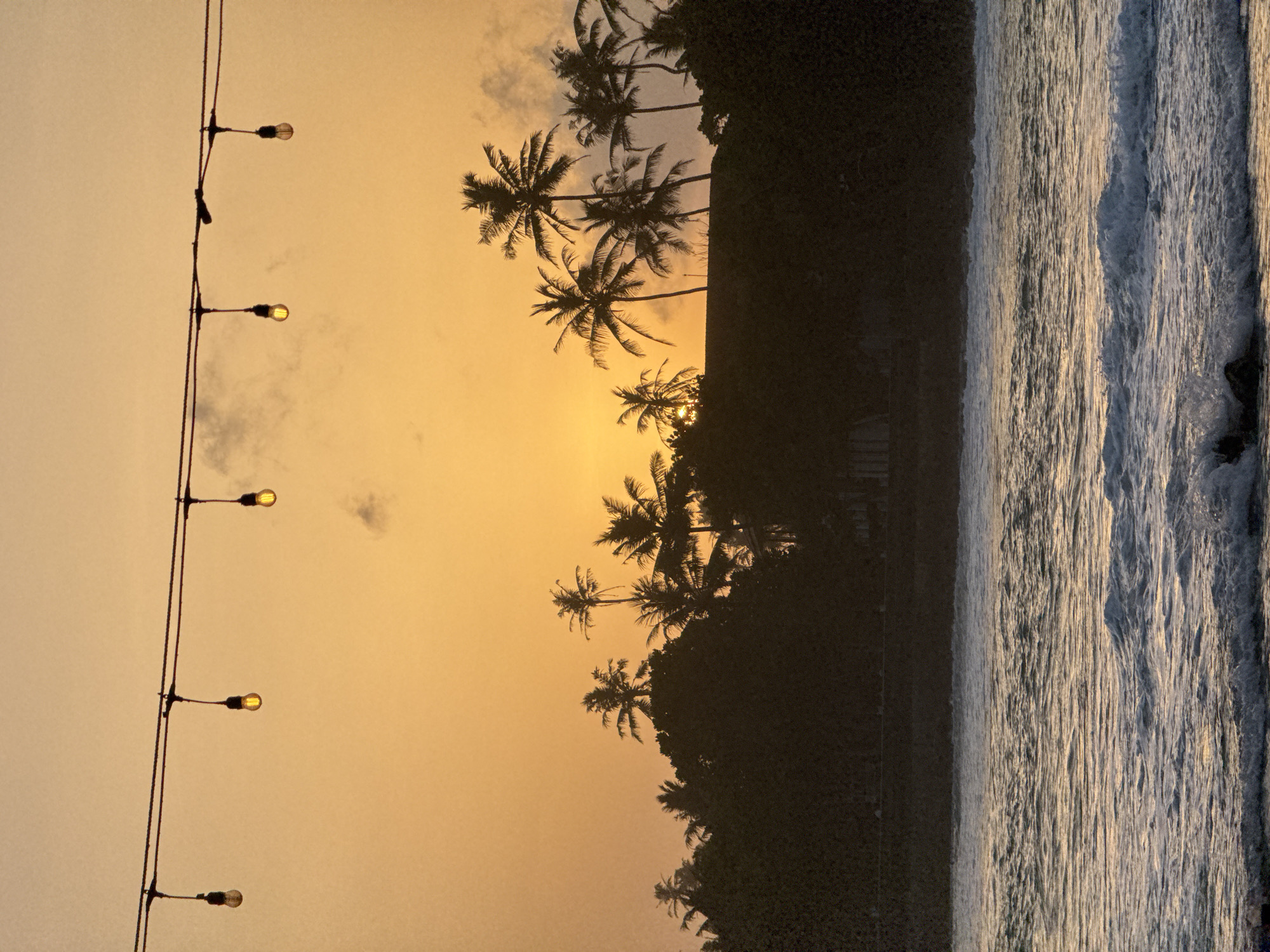 Drinks and sunset at a laid-back beach spot in Goviyapana