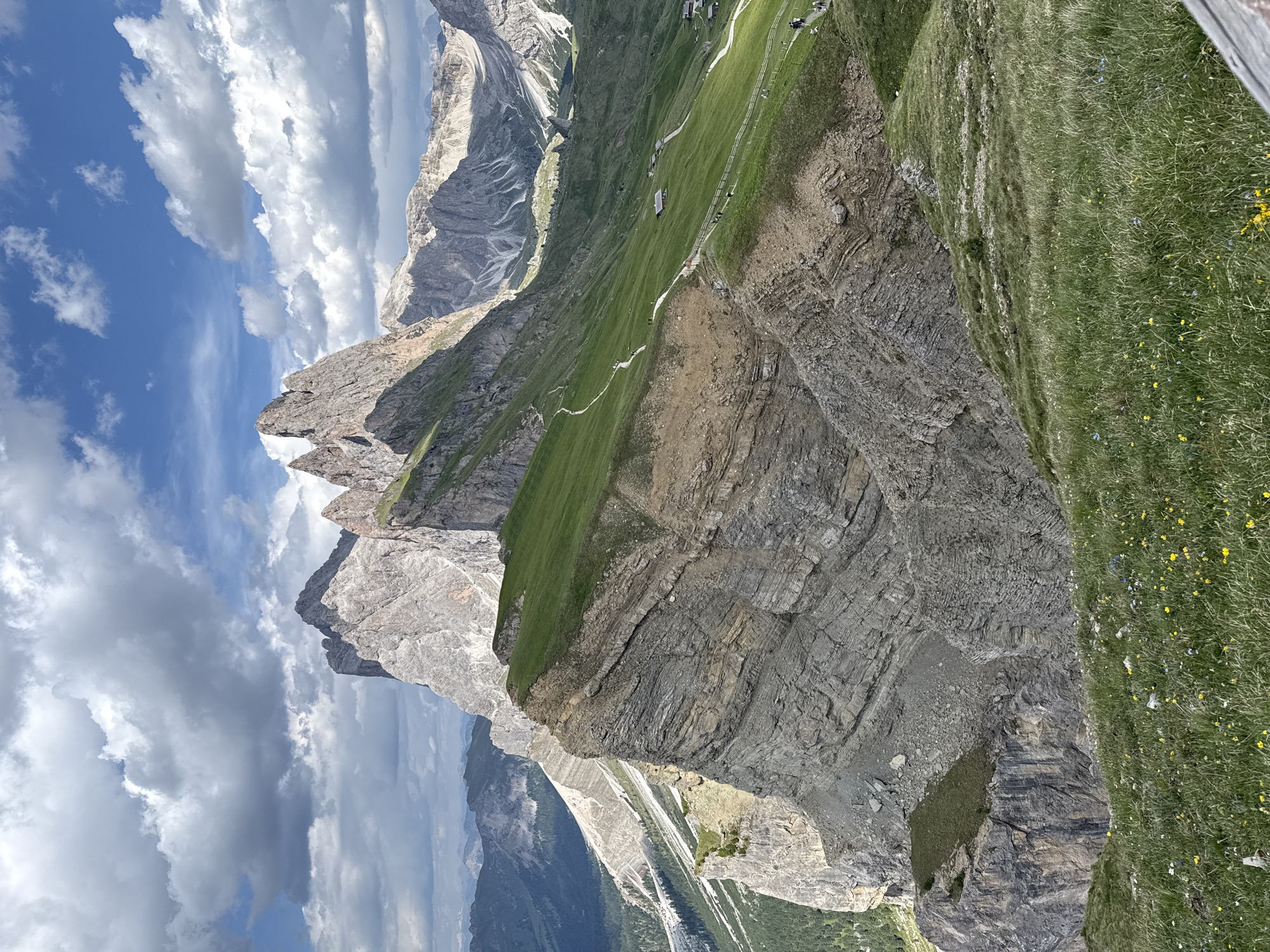 Hiking the Seceda ridgeline in the Italian Dolomites