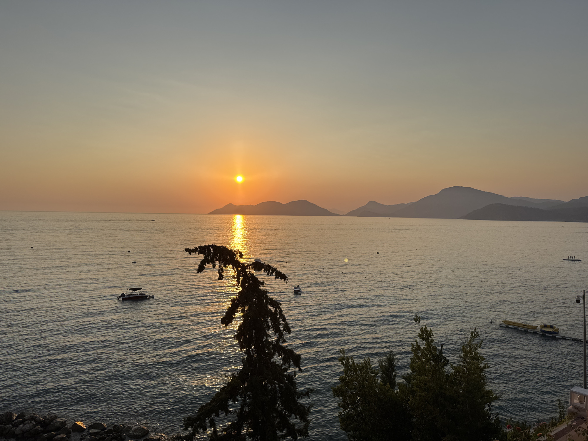 Golden hour over the Aegean from a Fethiye coastal vantage point