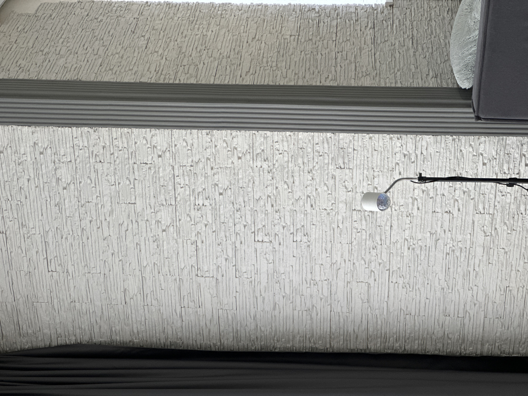 Morning domestic scenes: textured walls, banana, houseplants documented