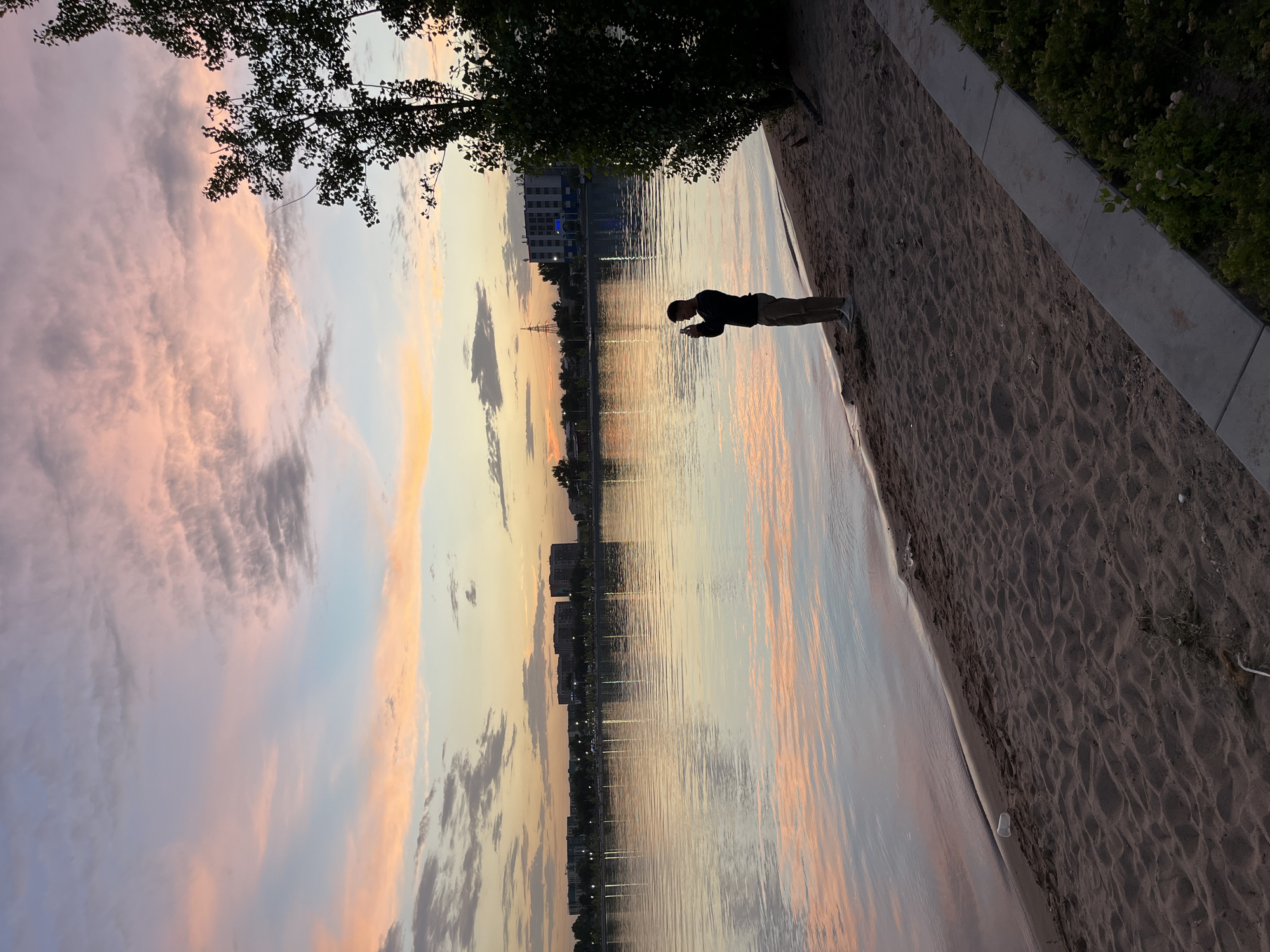 Evening leisure activities captured at Almaty's Sayran Lake waterfront