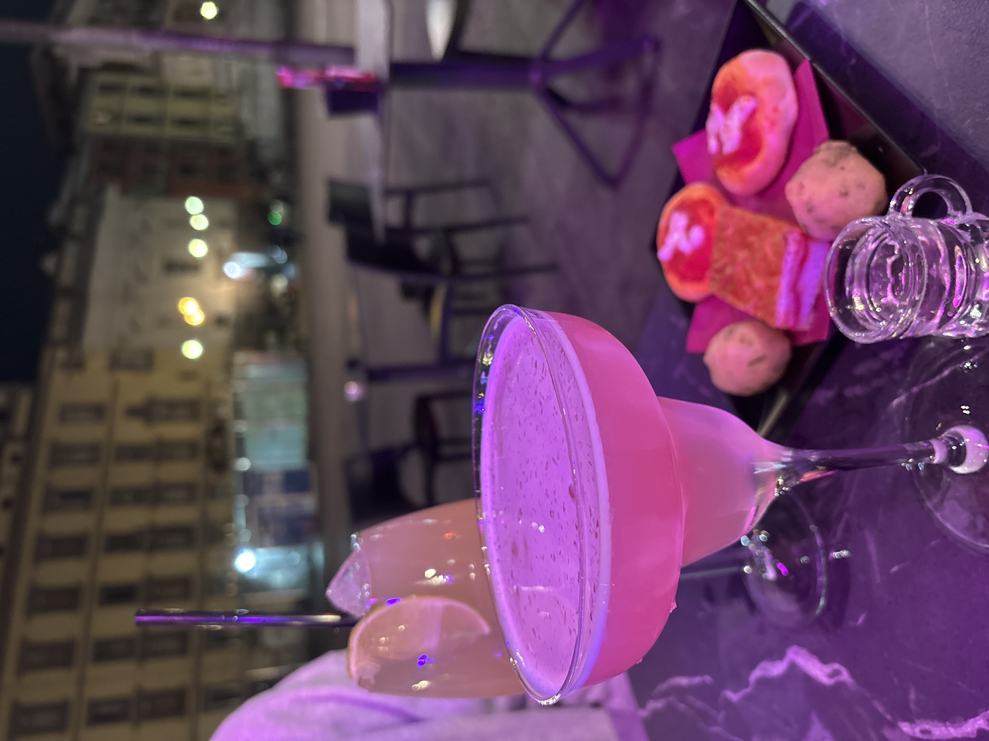 Nighttime European restaurant scene captured by unknown witness