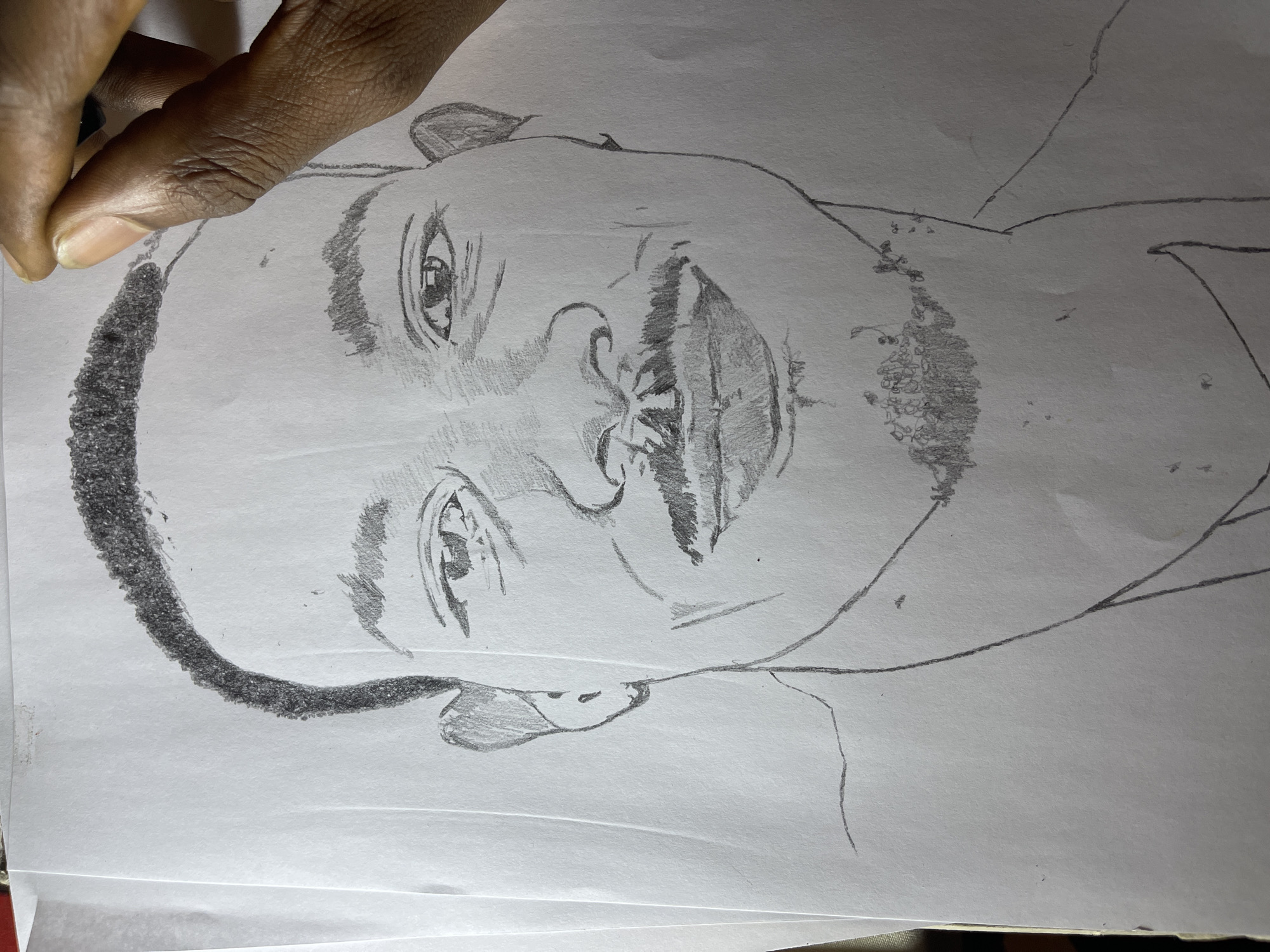 Artist creates portrait sketches in Jos, Nigeria