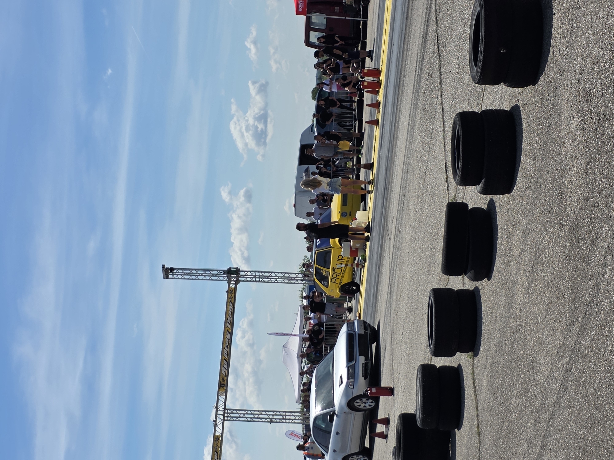 Drag racing event held at Akatsievo airfield, Bulgaria