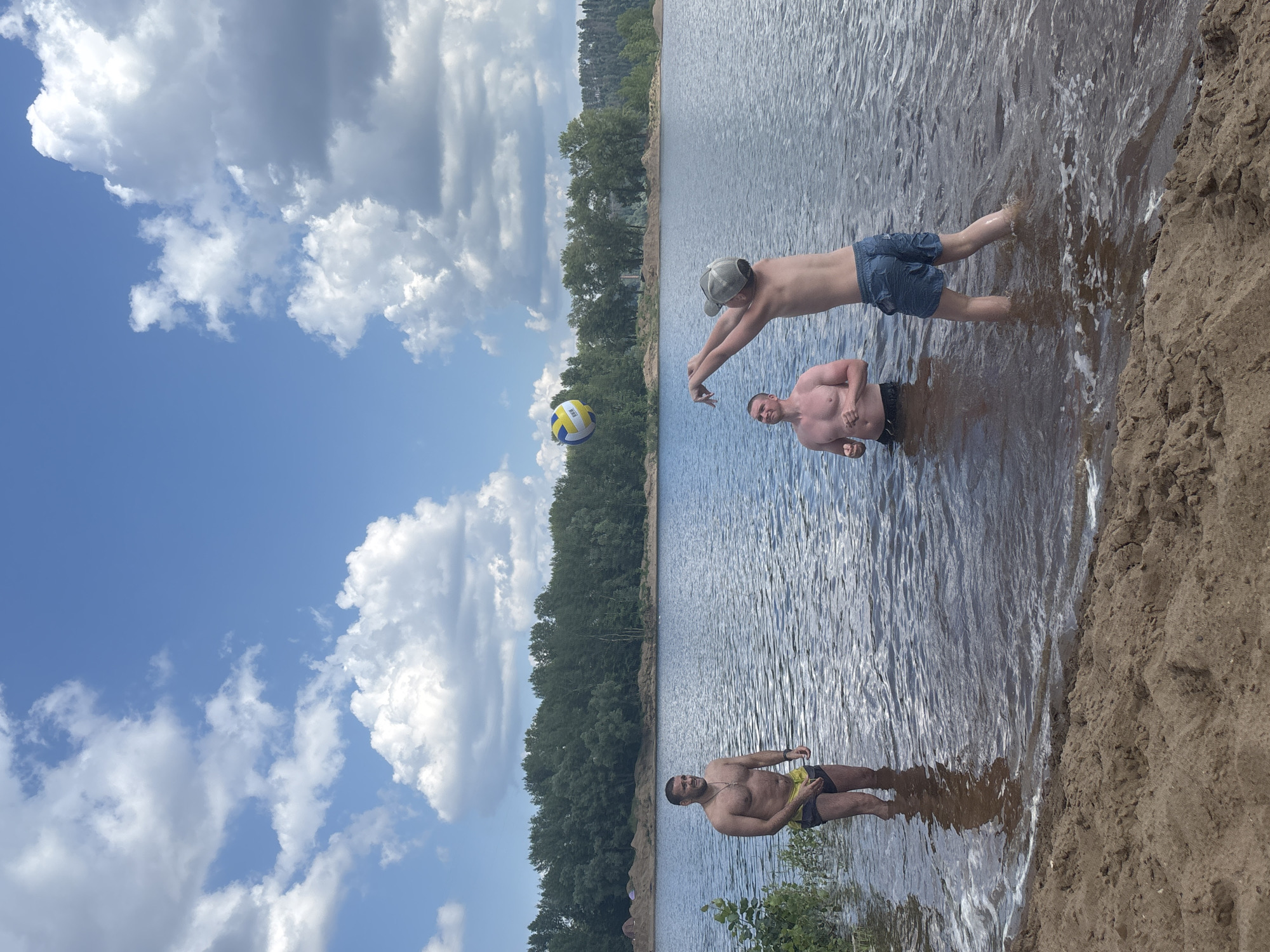 Lazy summer day on the water in Noviy, Russia