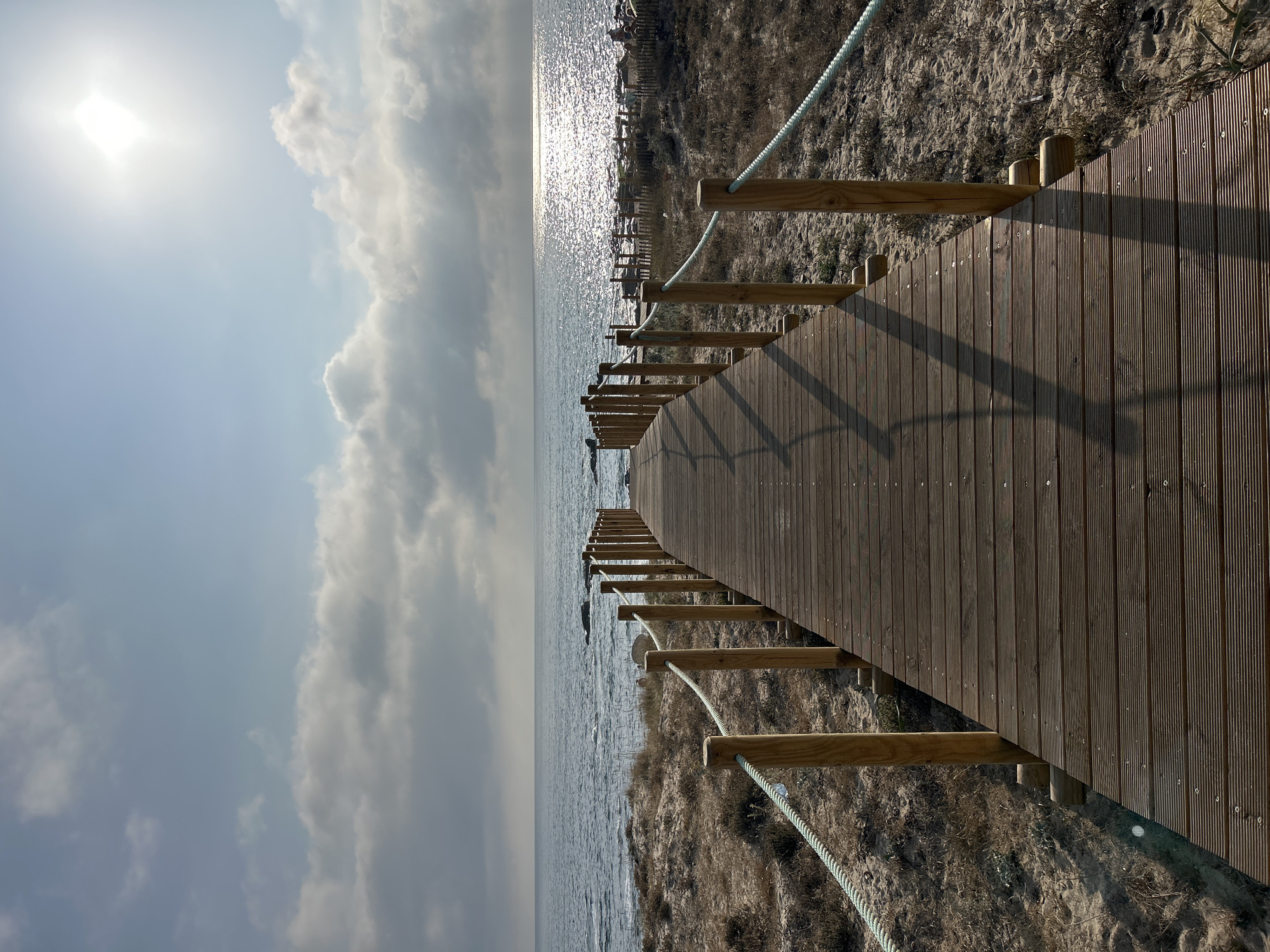 Boardwalk beach visit and quirky football sculpture cluster