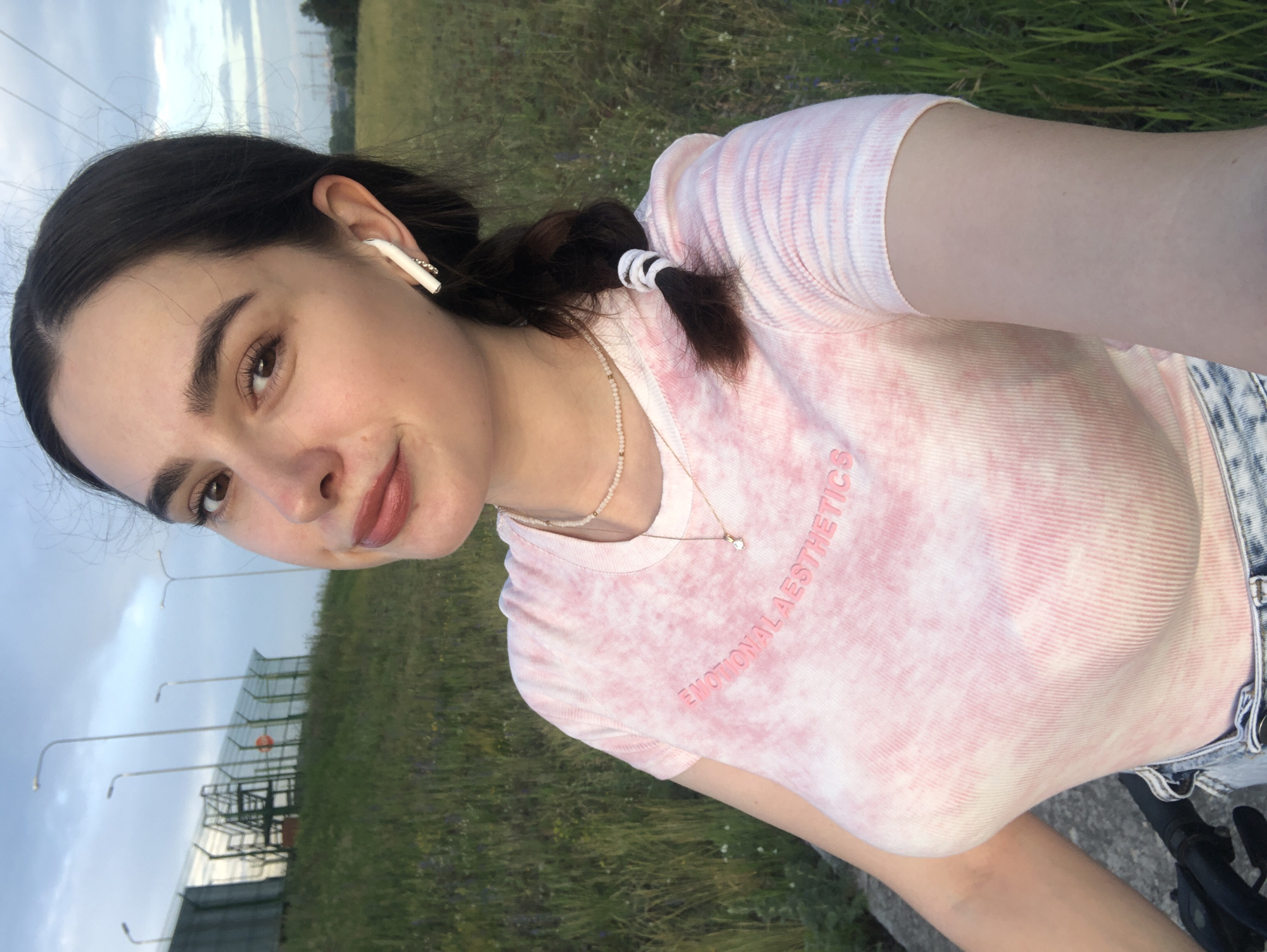Bike ride selfie session in Noviy, Russia countryside
