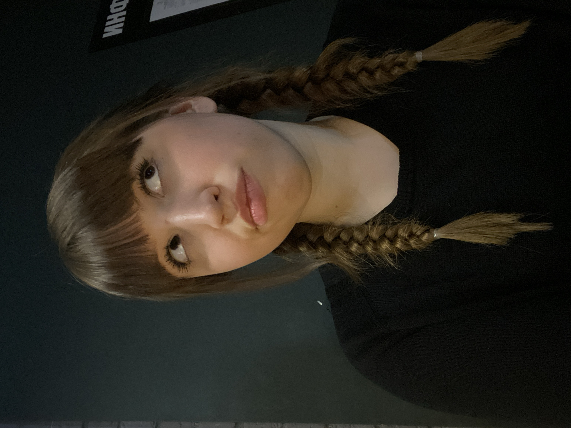 Portrait of young woman with braided hair photographed in Chaikovsky