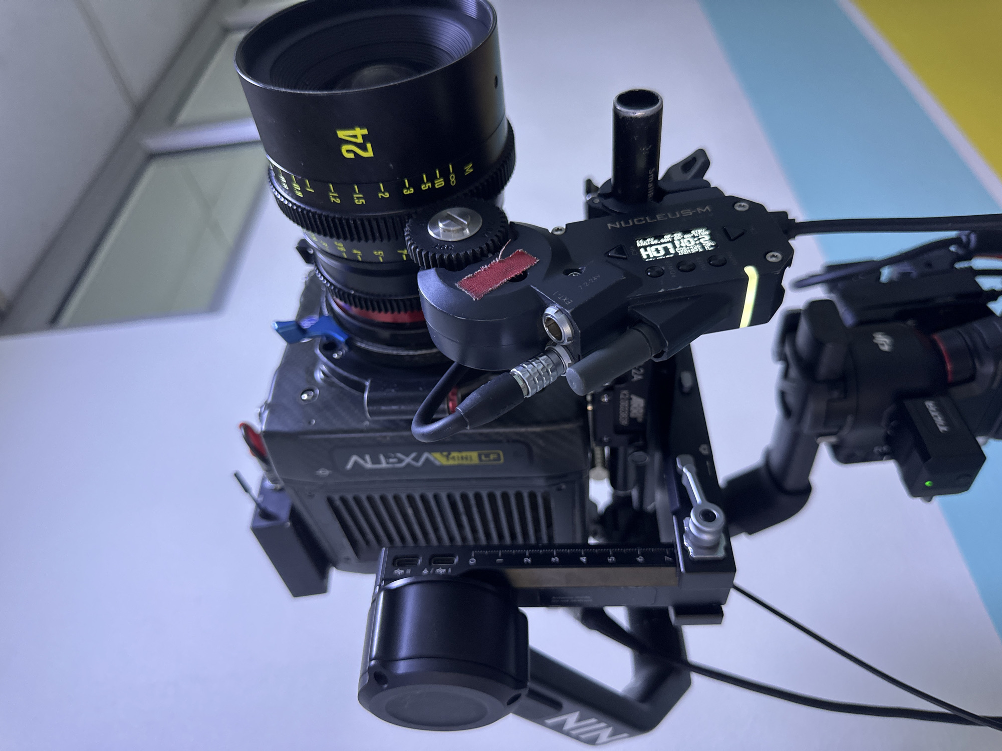 Film production underway in Lagos building with professional equipment