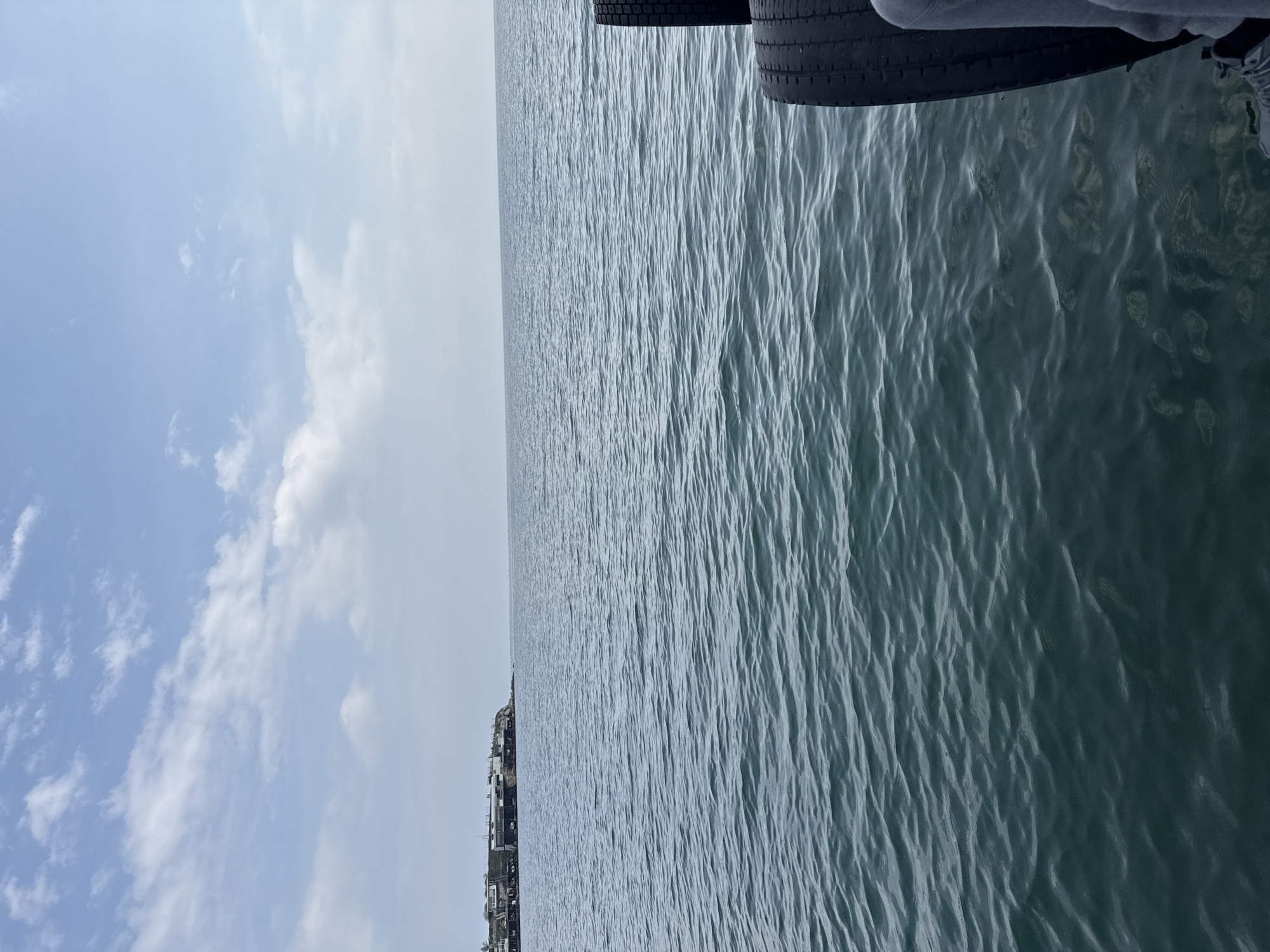 Choppy Black Sea waters observed from structure near Ravda