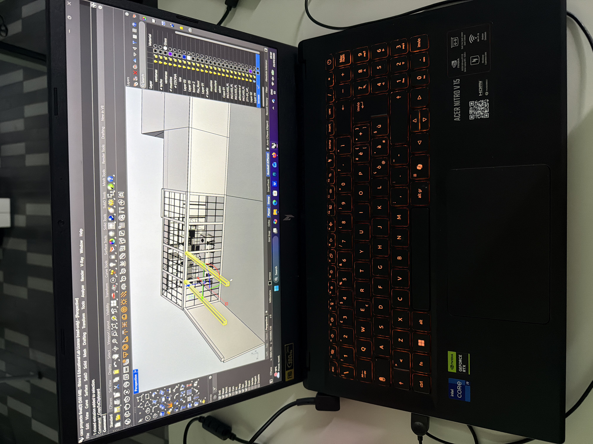 Gaming laptop with orange backlight spotted in Milan