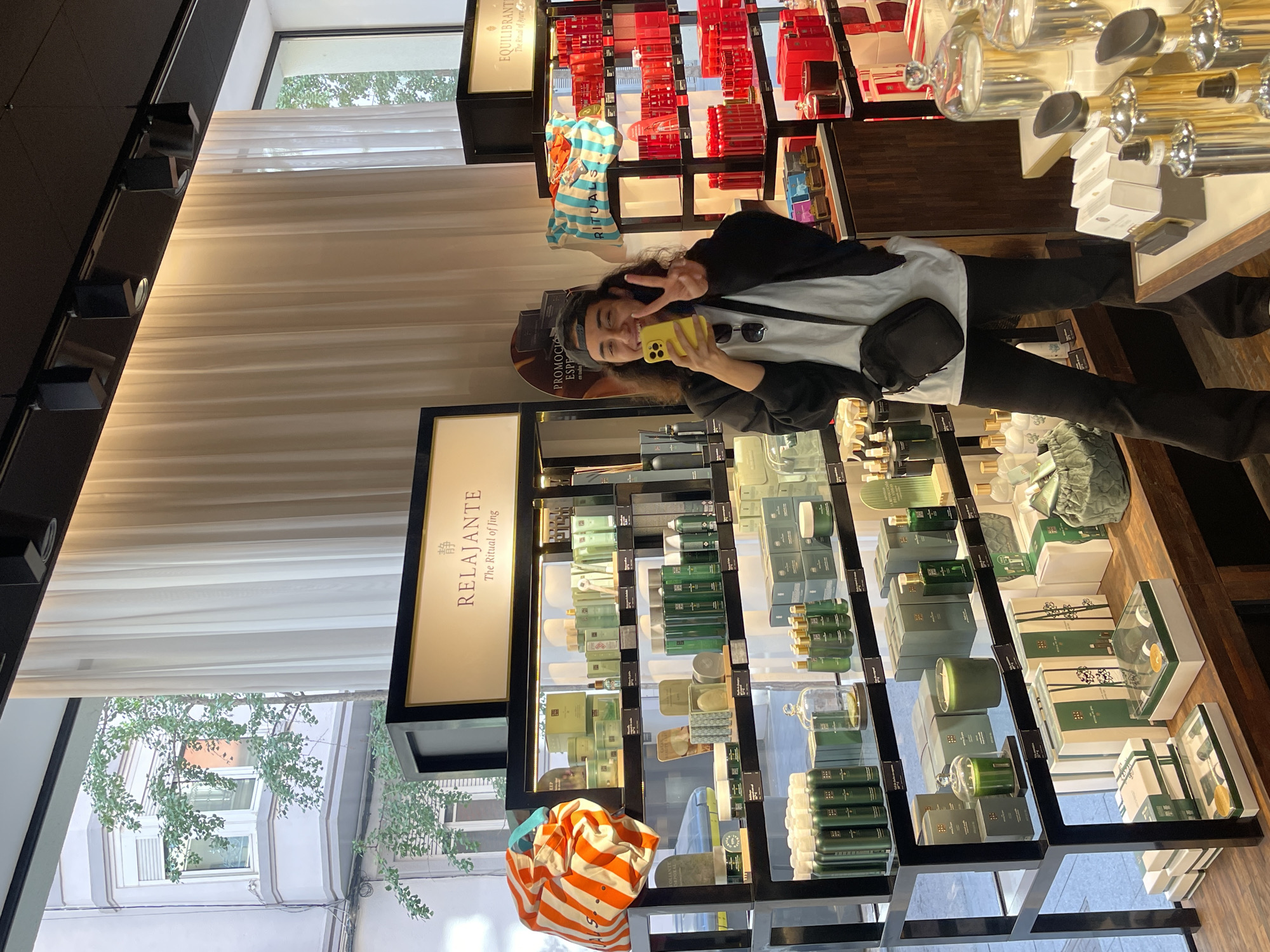 Morning beauty shopping tour captured across Valencia retail stores