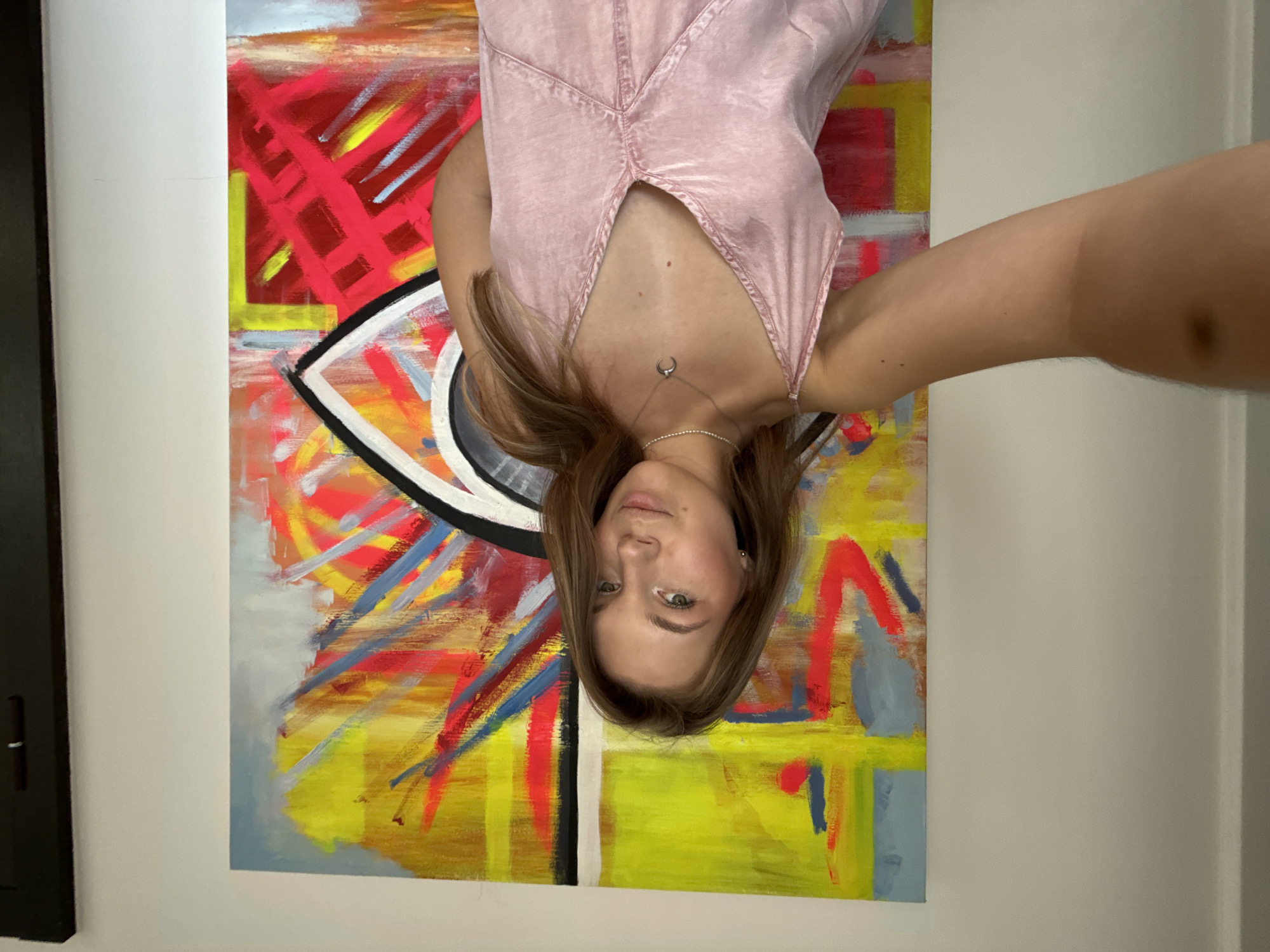 Selfies in front of abstract art, Vozdovac, Belgrade