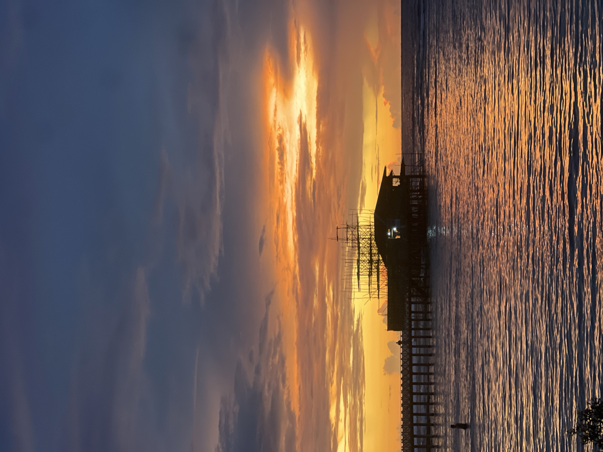 Golden hour on the pier in General Luna, Siargao