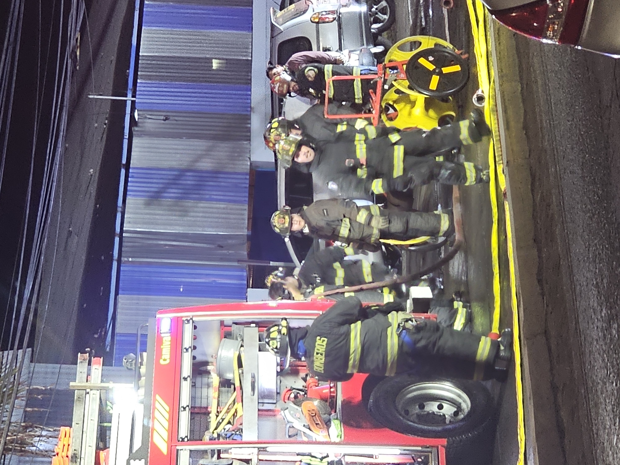 Nighttime emergency response in Iquique, Chile