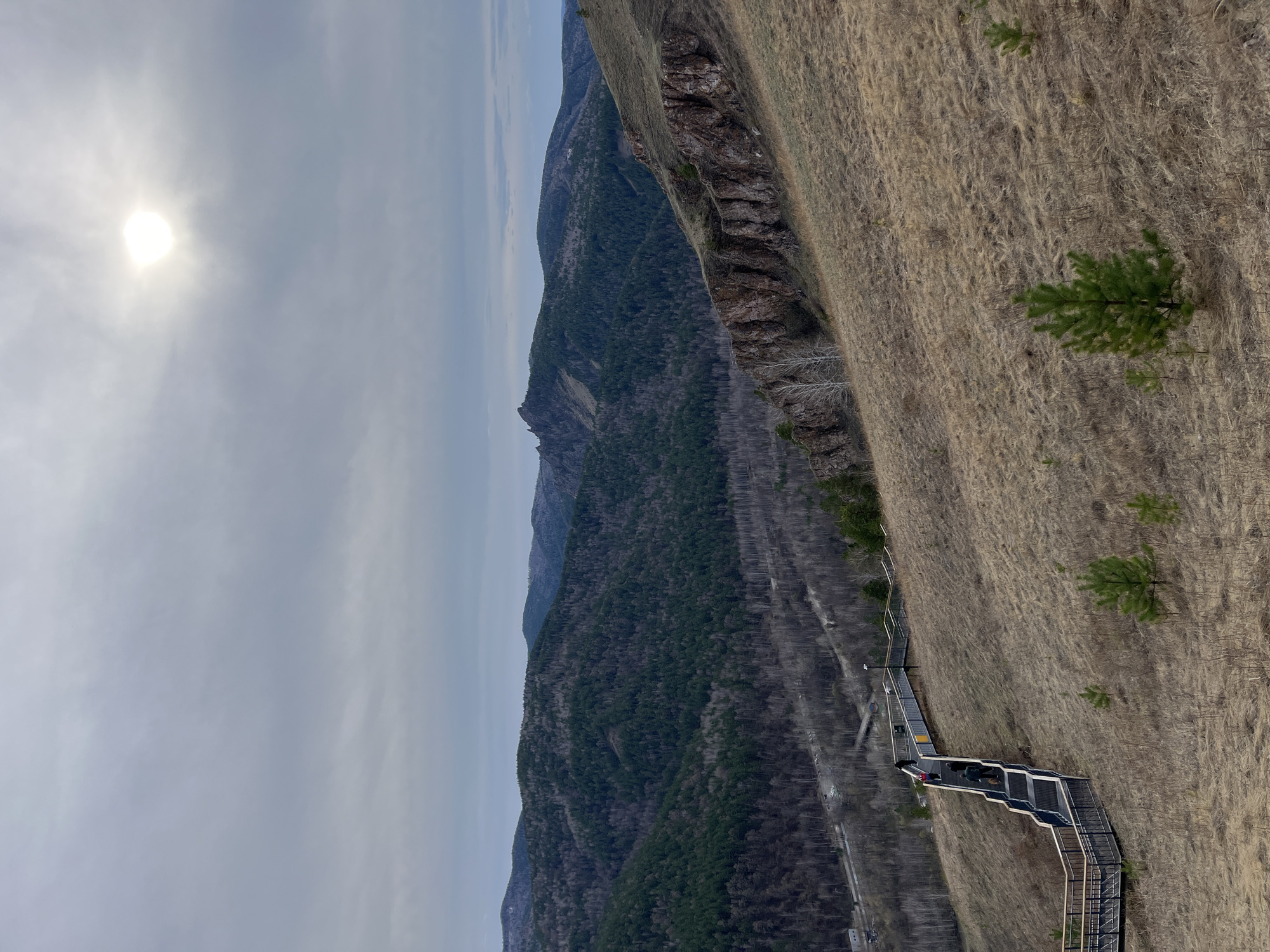 Hiker documents mountain staircase trail descent in Krasnoyarsk, Russia
