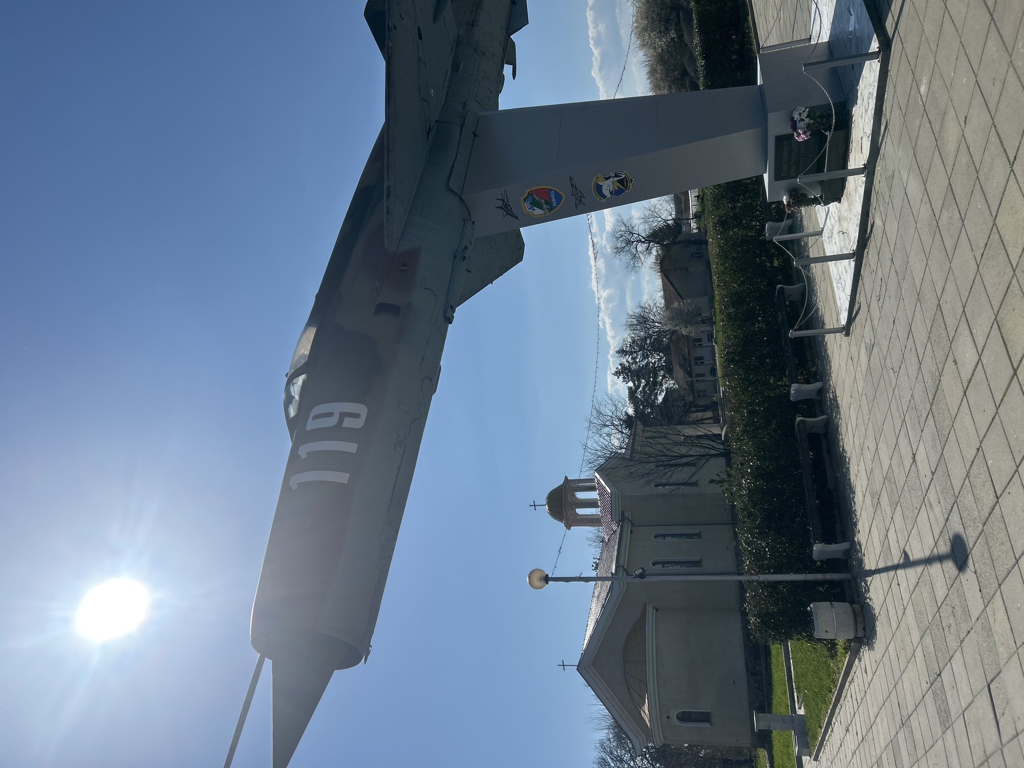 MiG-21 fighter jet monument observed in Ravnets, Bulgaria