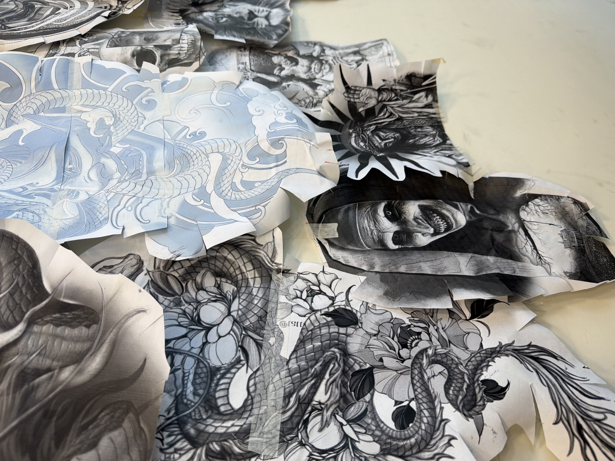 Tattoo session in progress at a Sofia studio