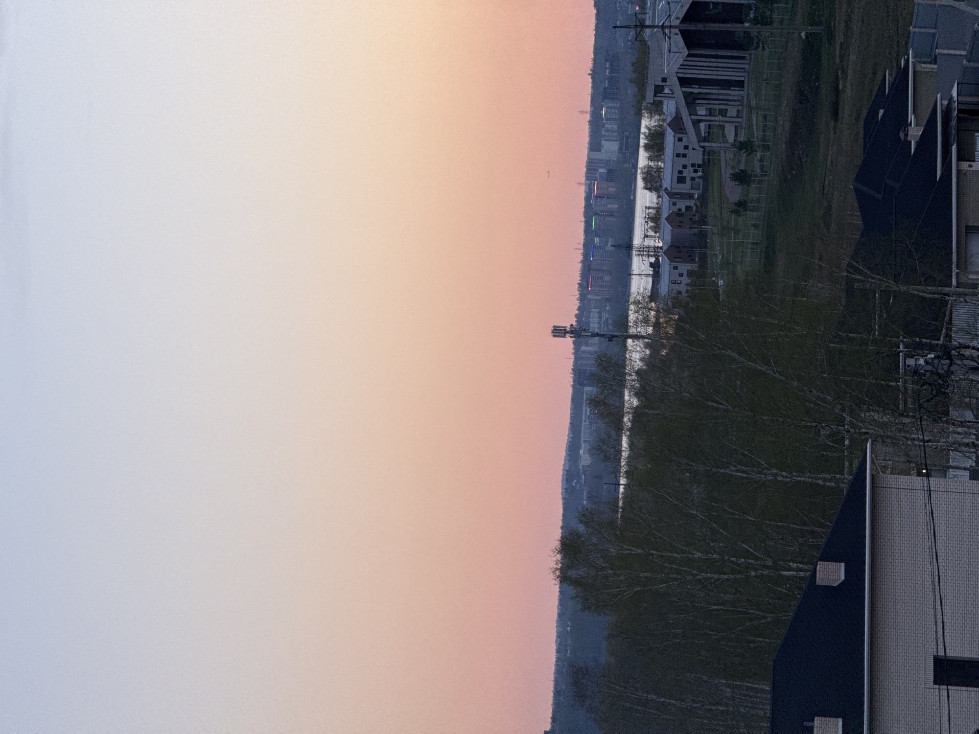 Dusk photographs capture residential Новая Разводная landscape