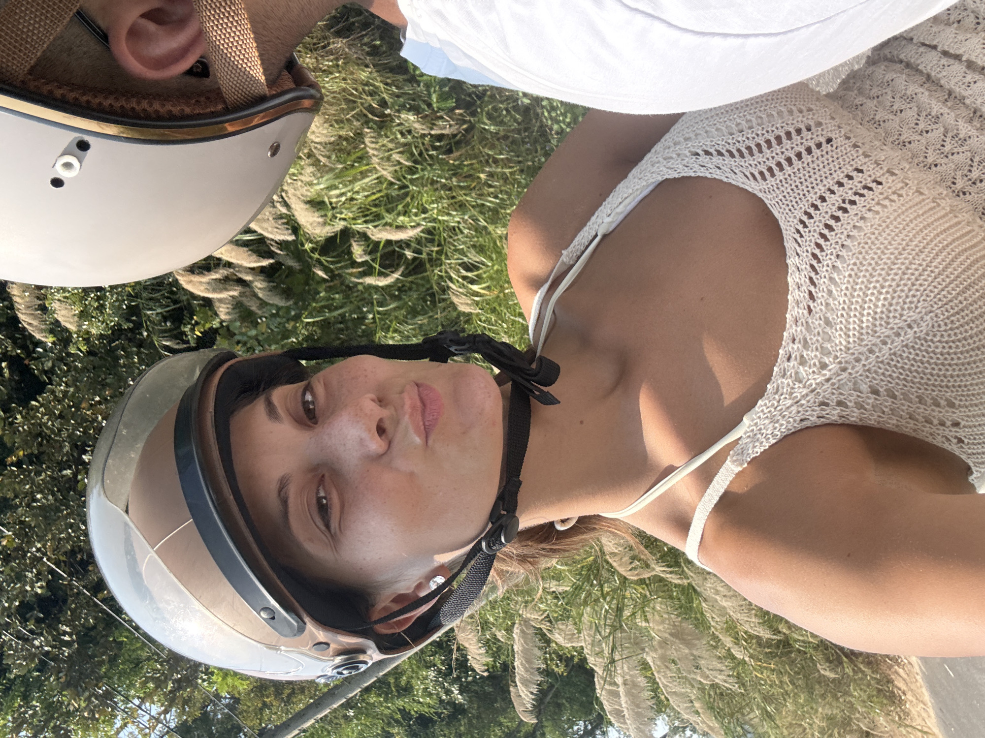 Scooter riders take selfies amid goats in Đà Nẵng