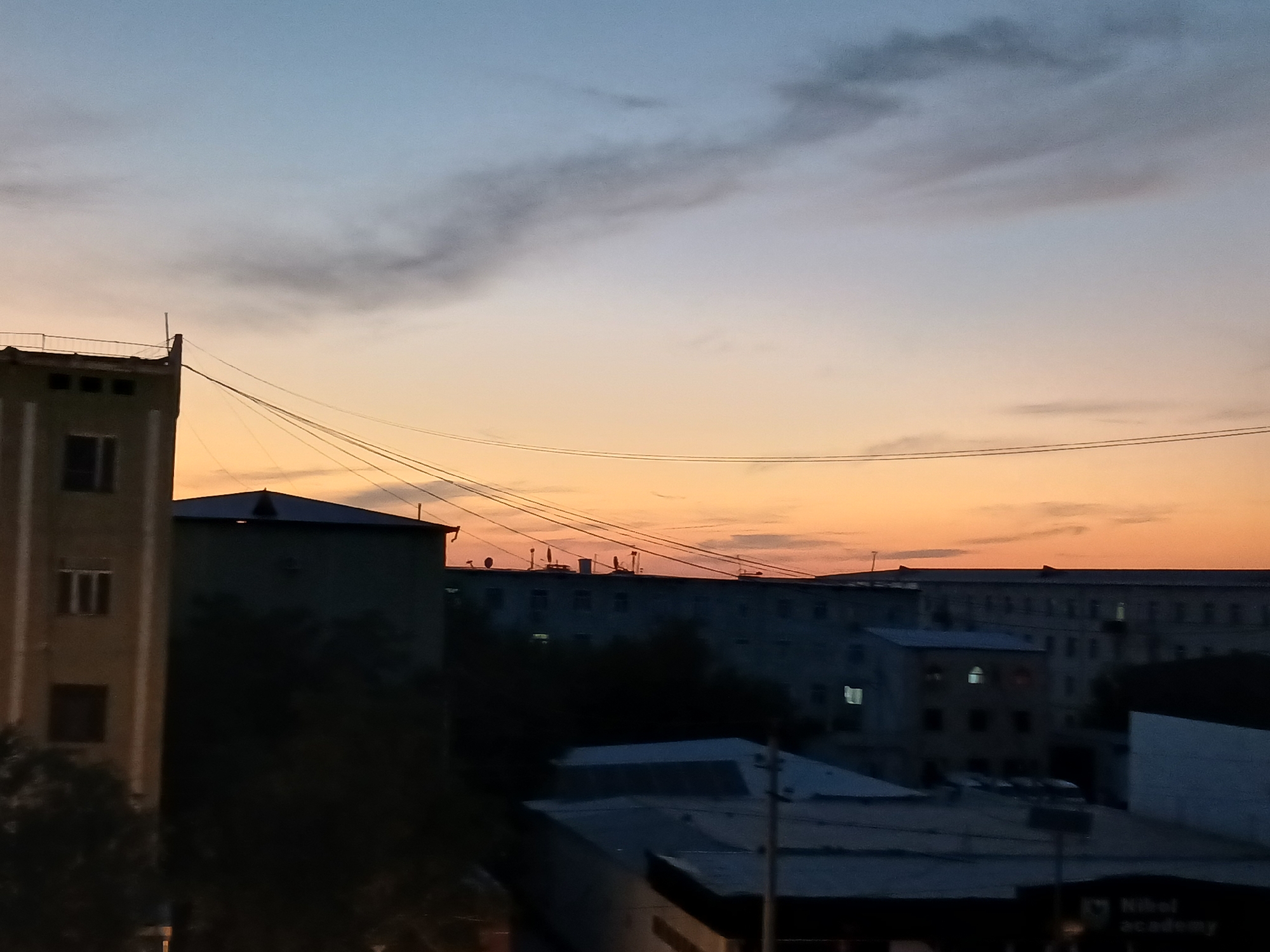 Dusk settles over Qorowul, Uzbekistan