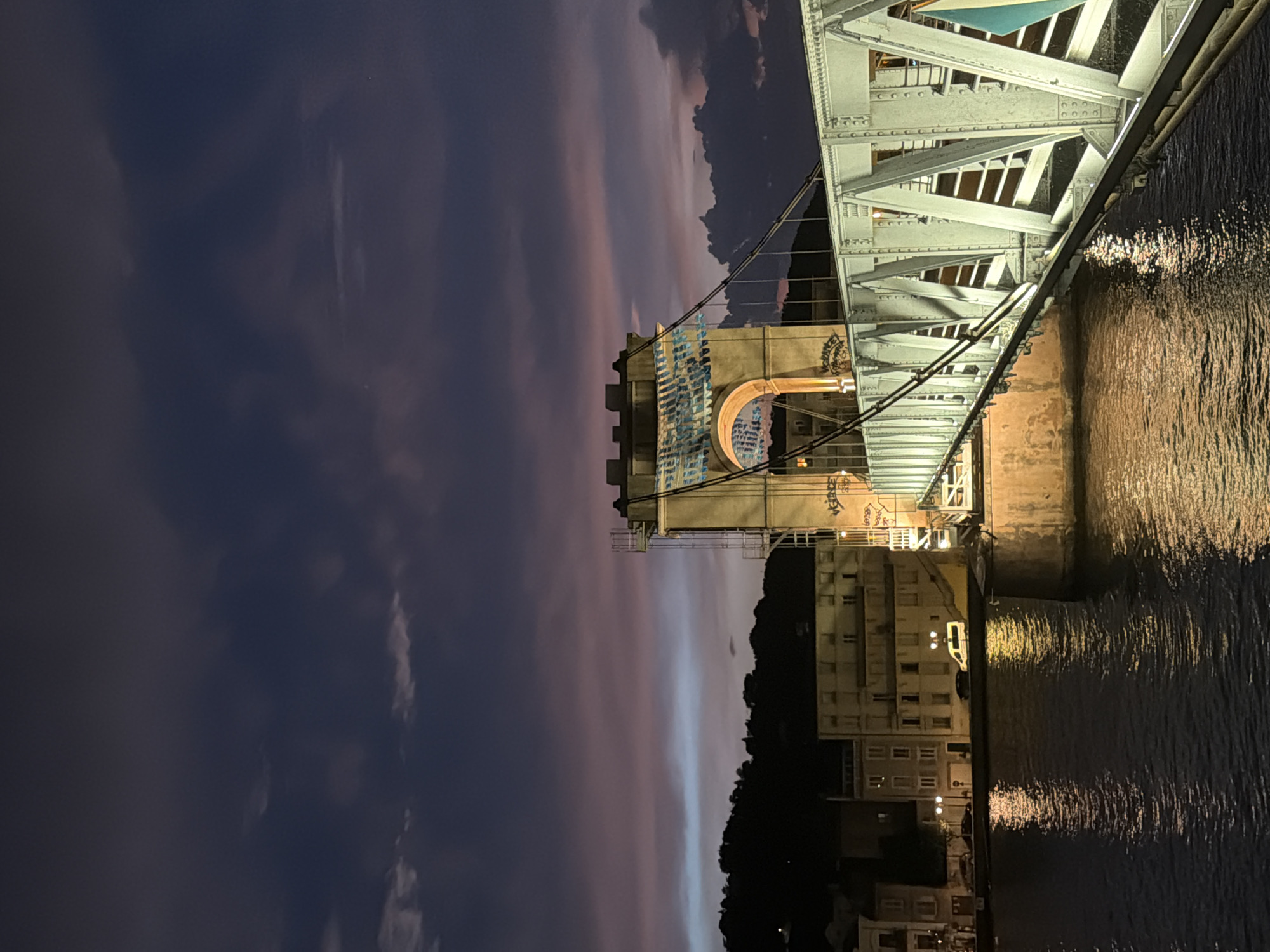 Vienne at dusk: bridges, Gothic cathedral, and street details