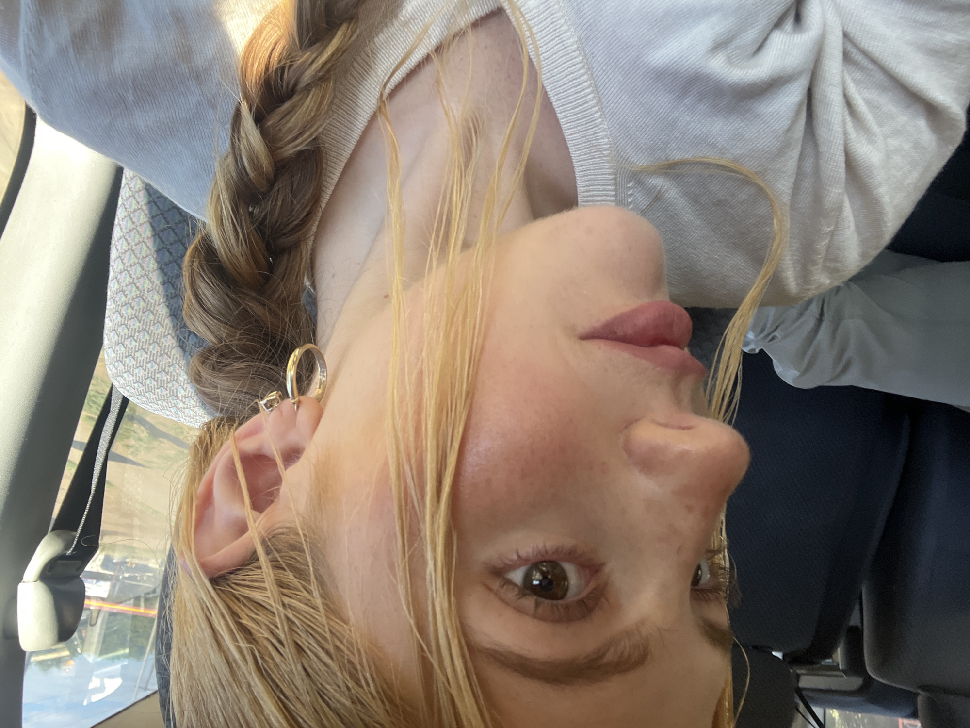 Portrait of blonde woman photographed in Livingstone, Zambia