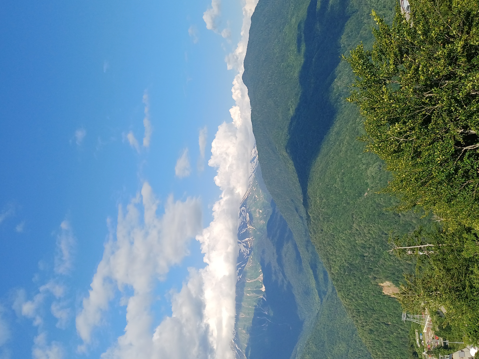 Summer day at a mountain resort in Estosadok, Russia