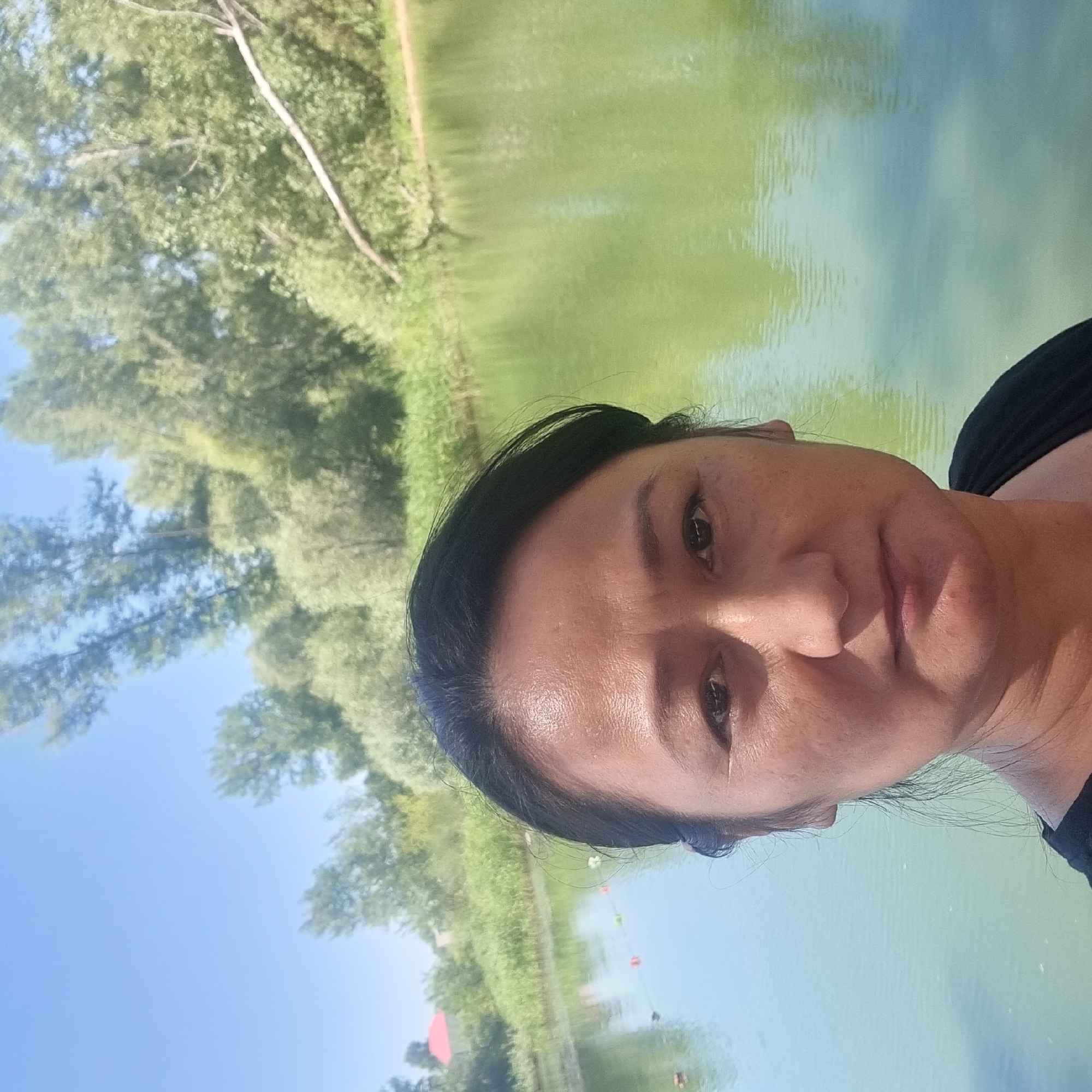 Lazy summer day at a lake outside Aktobe