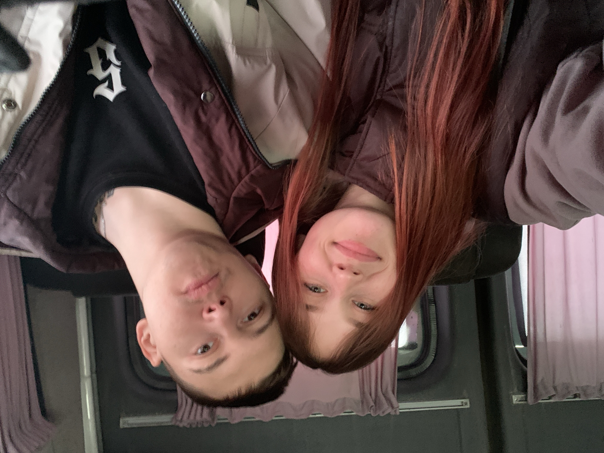 Two people take selfie in Votkinsk, Russia