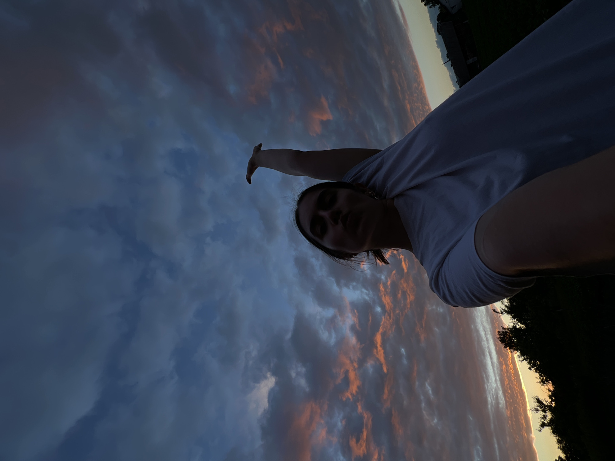 Sunset, dogs, ducks, and shadow selfies in rural Ukraine
