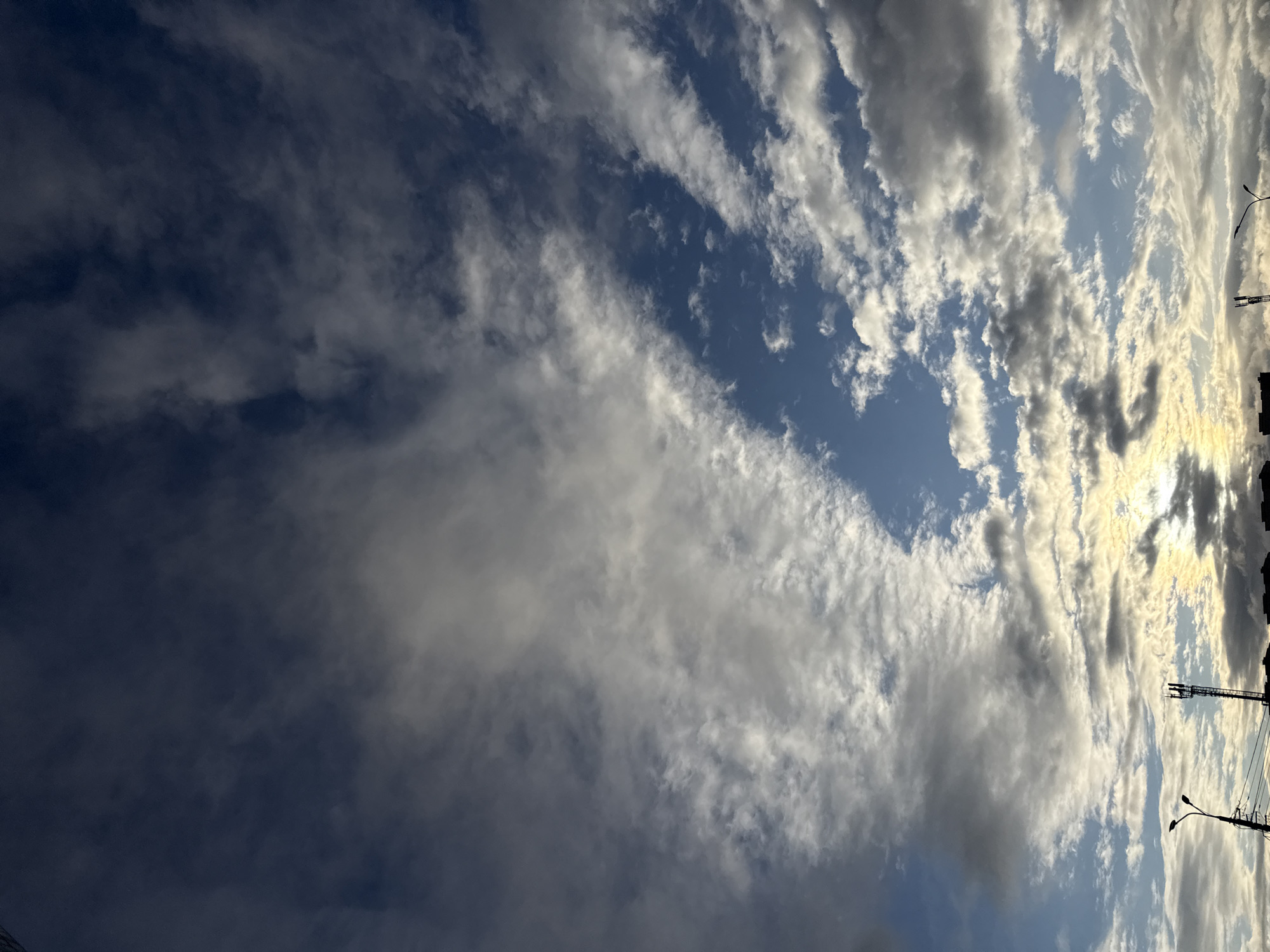 Krasnoyarsk resident documents dramatic skies, corgi during evening walk