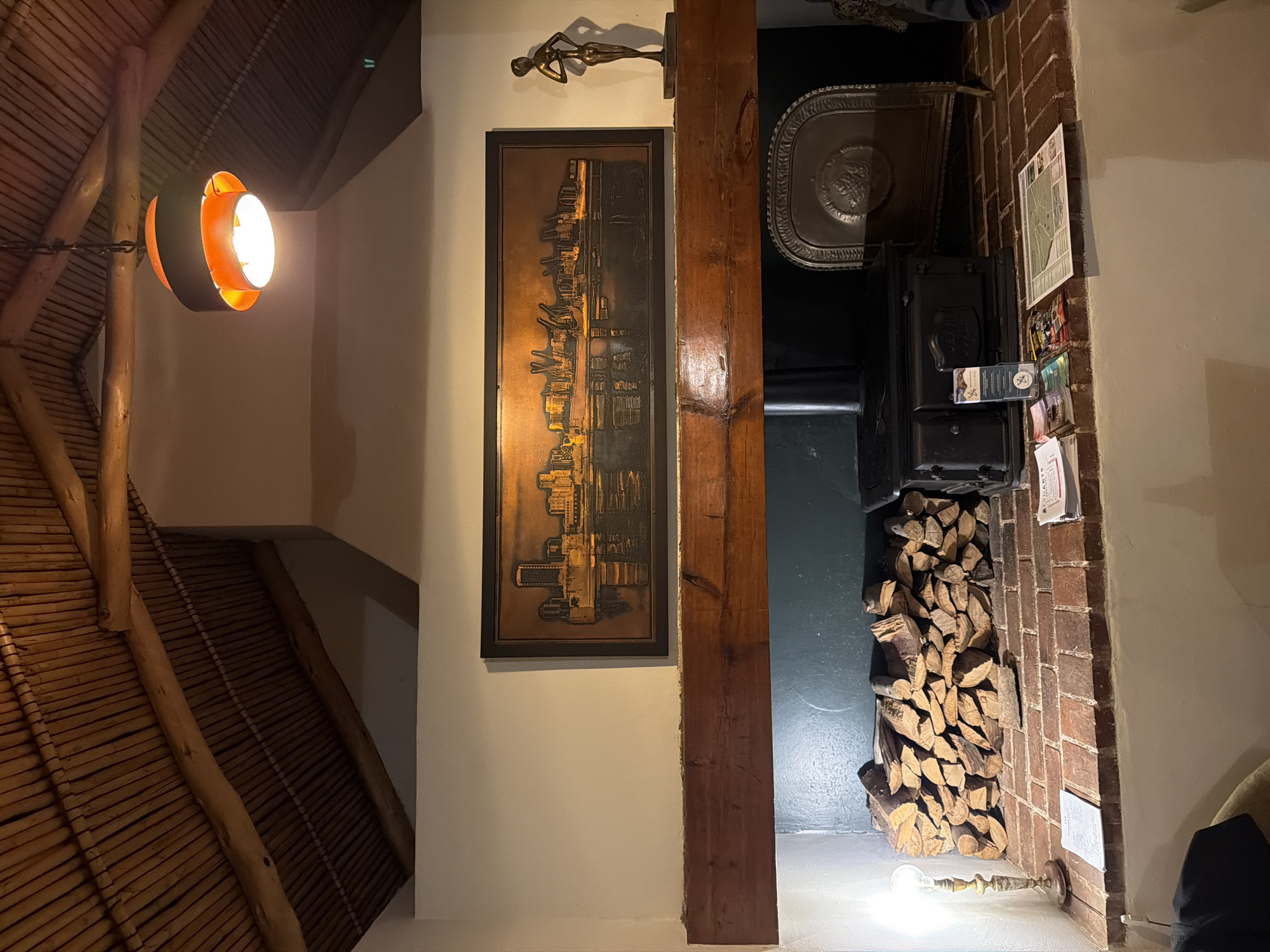 Evening interior documentation of rustic Overstrand home captured