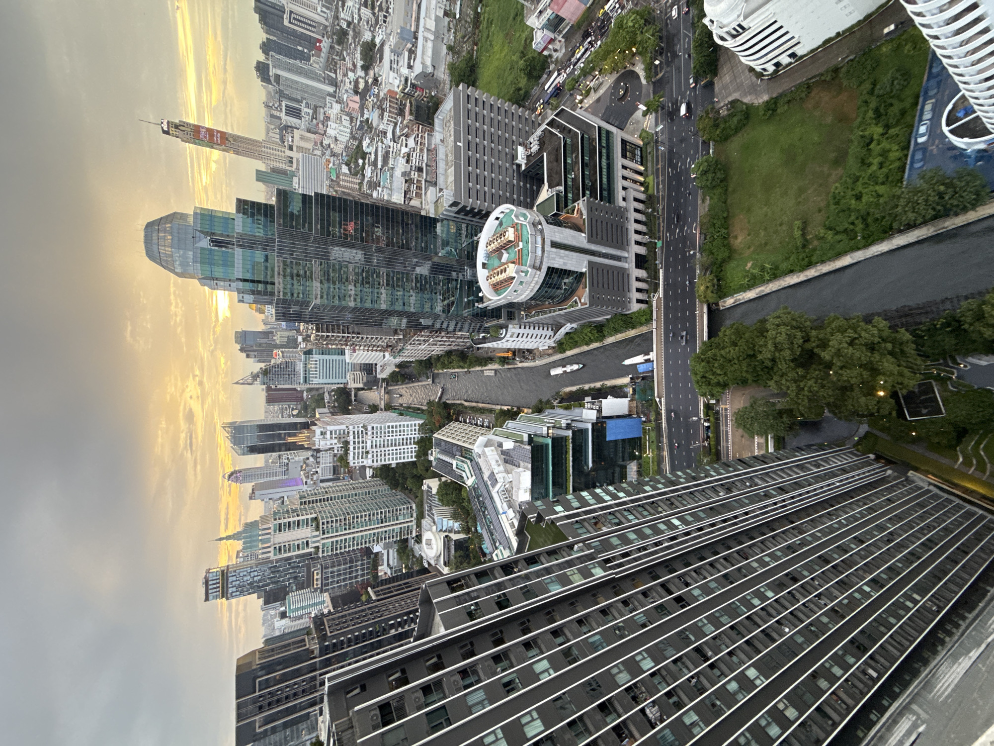 Rooftop infinity pool above the Bangkok skyline