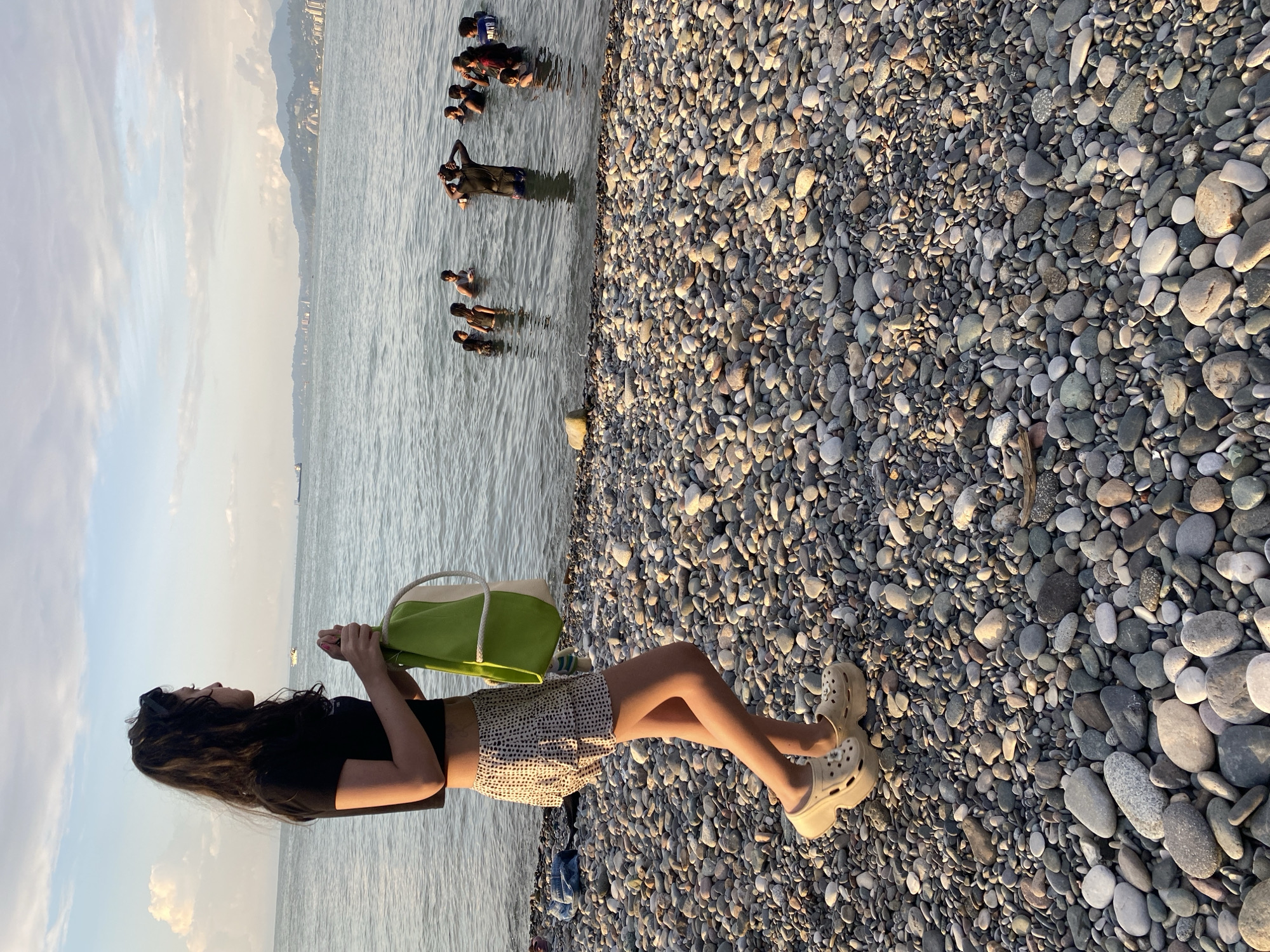 Sunset evening along Batumi's busy Black Sea waterfront