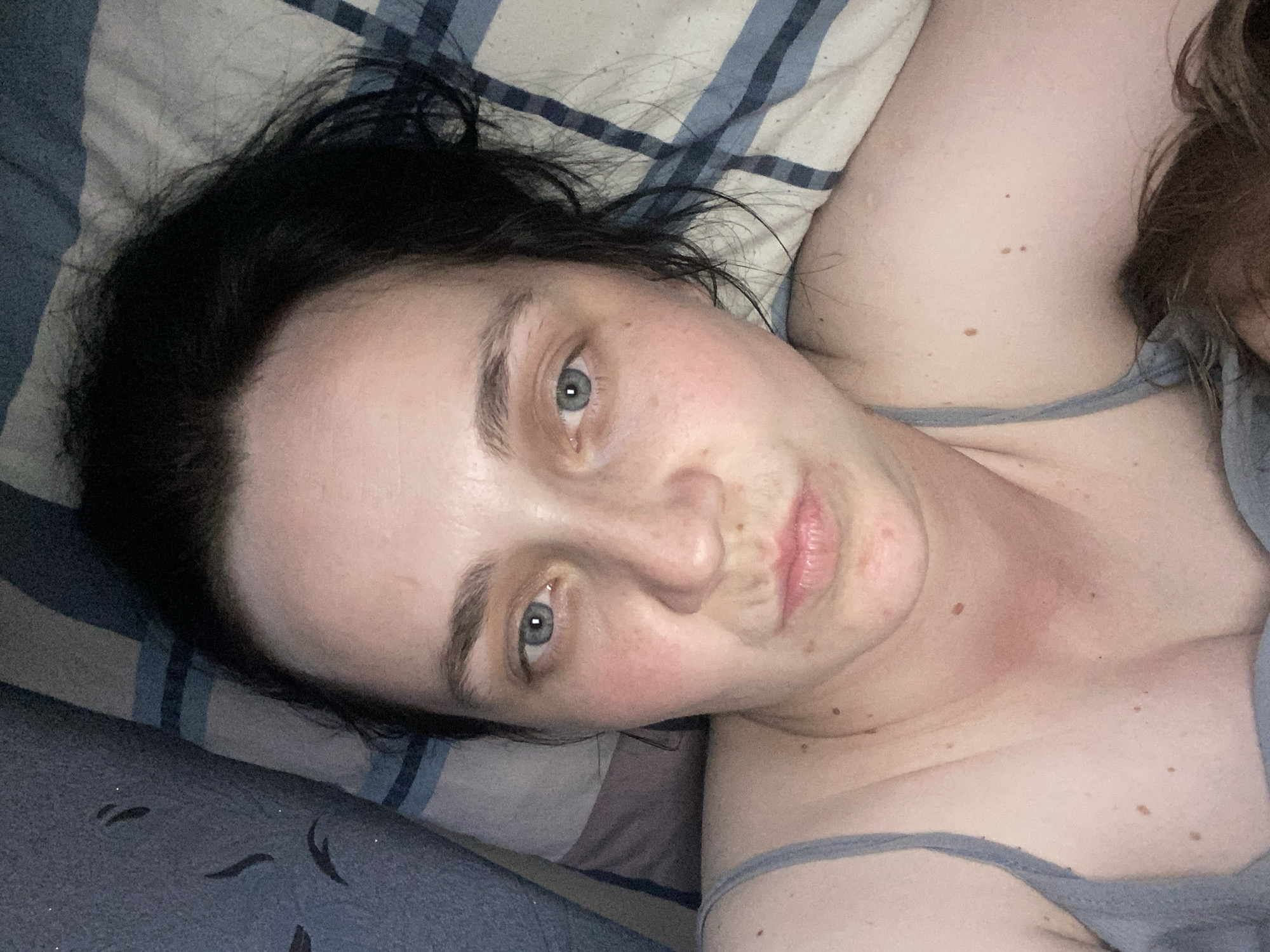 Lazy afternoon at home: selfies, toddlers, toy cars, cartoons.