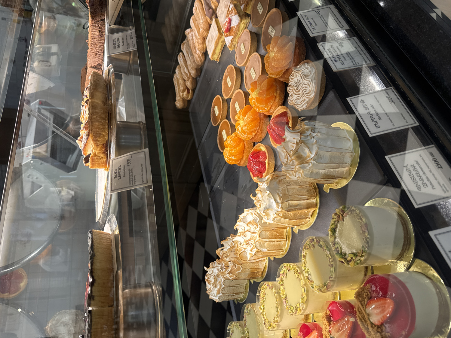Friends visit PAUL bakery in Yerevan for pastries