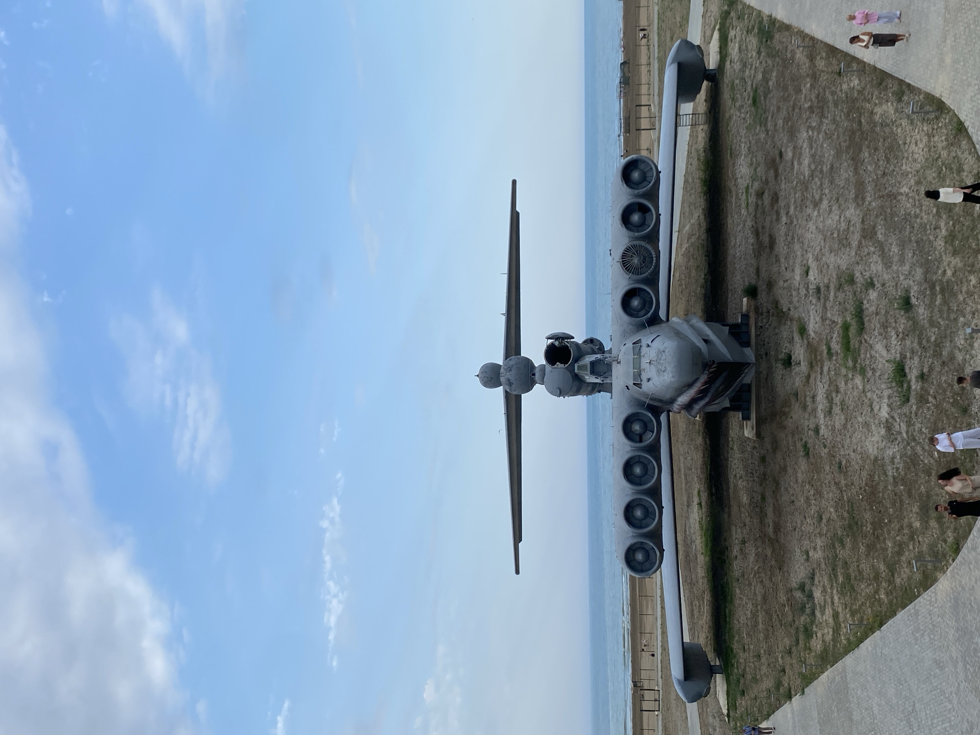 Soviet ekranoplan and Caspian coastline at Arablyar