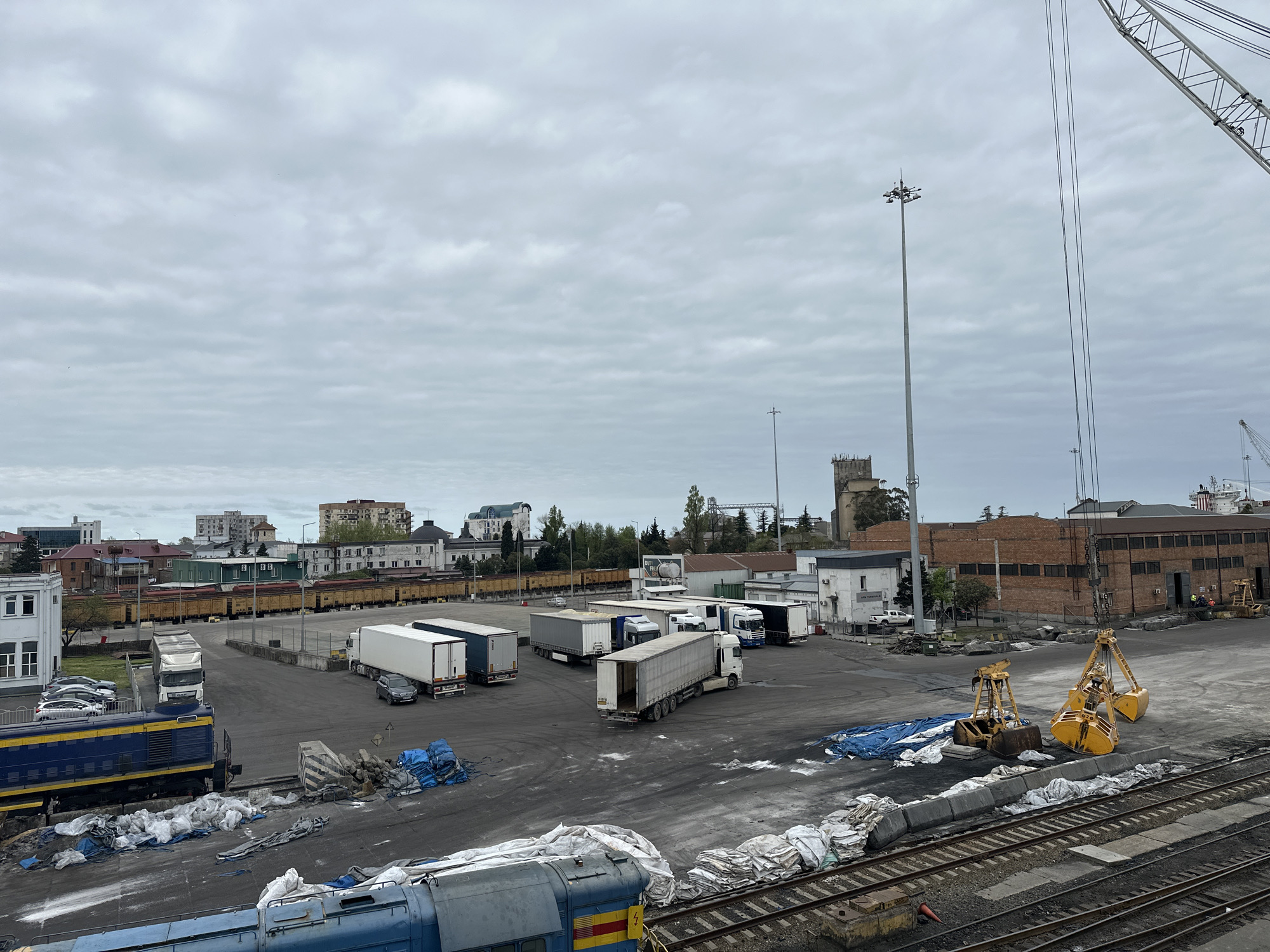Morning port operations documented in Poti, Georgia