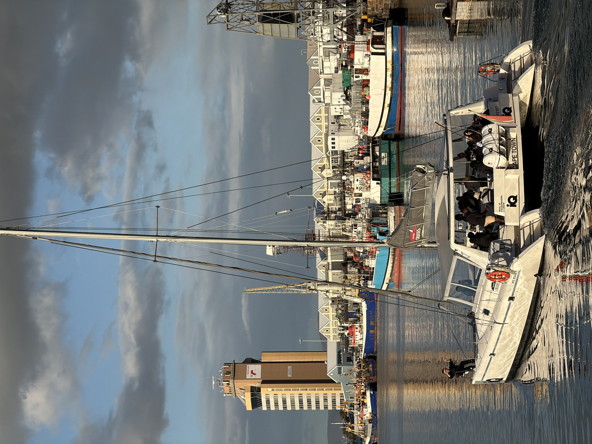 Afternoon harbor activity documented at Cape Town's V&A Waterfront