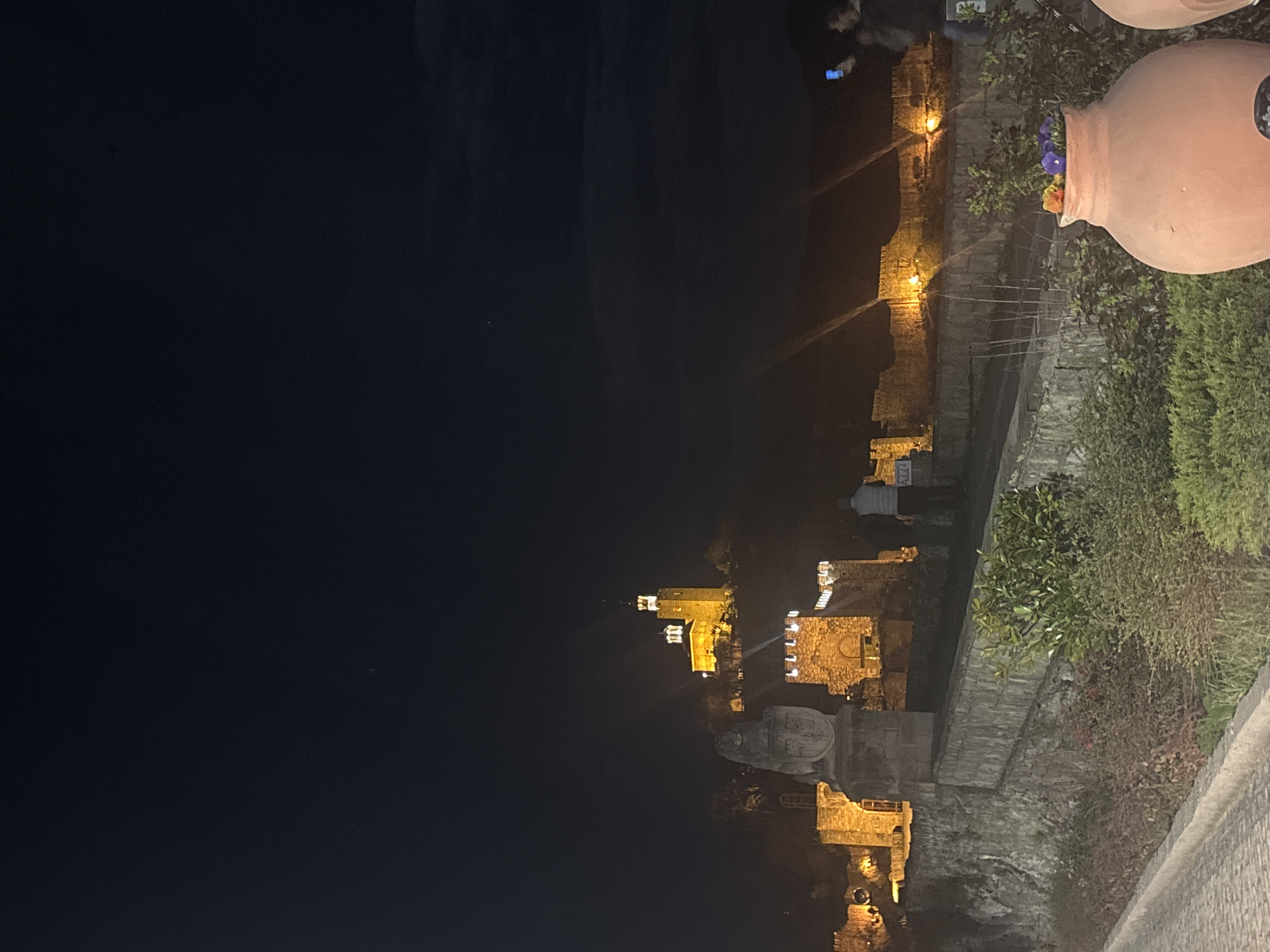 Evening stroll through illuminated historic Veliko Tarnovo streets