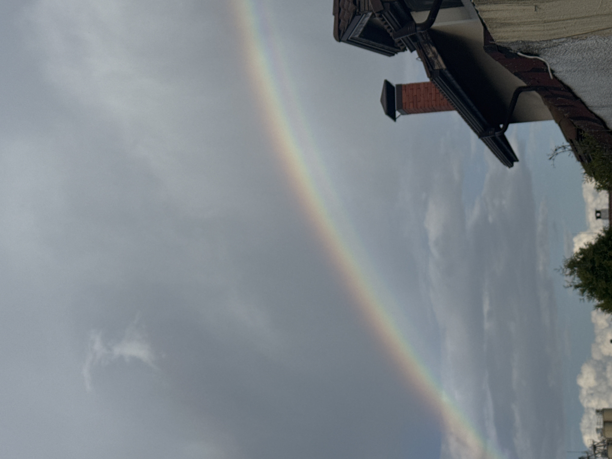 Rainbow spotted over Bozhurishte, Bulgaria Friday afternoon