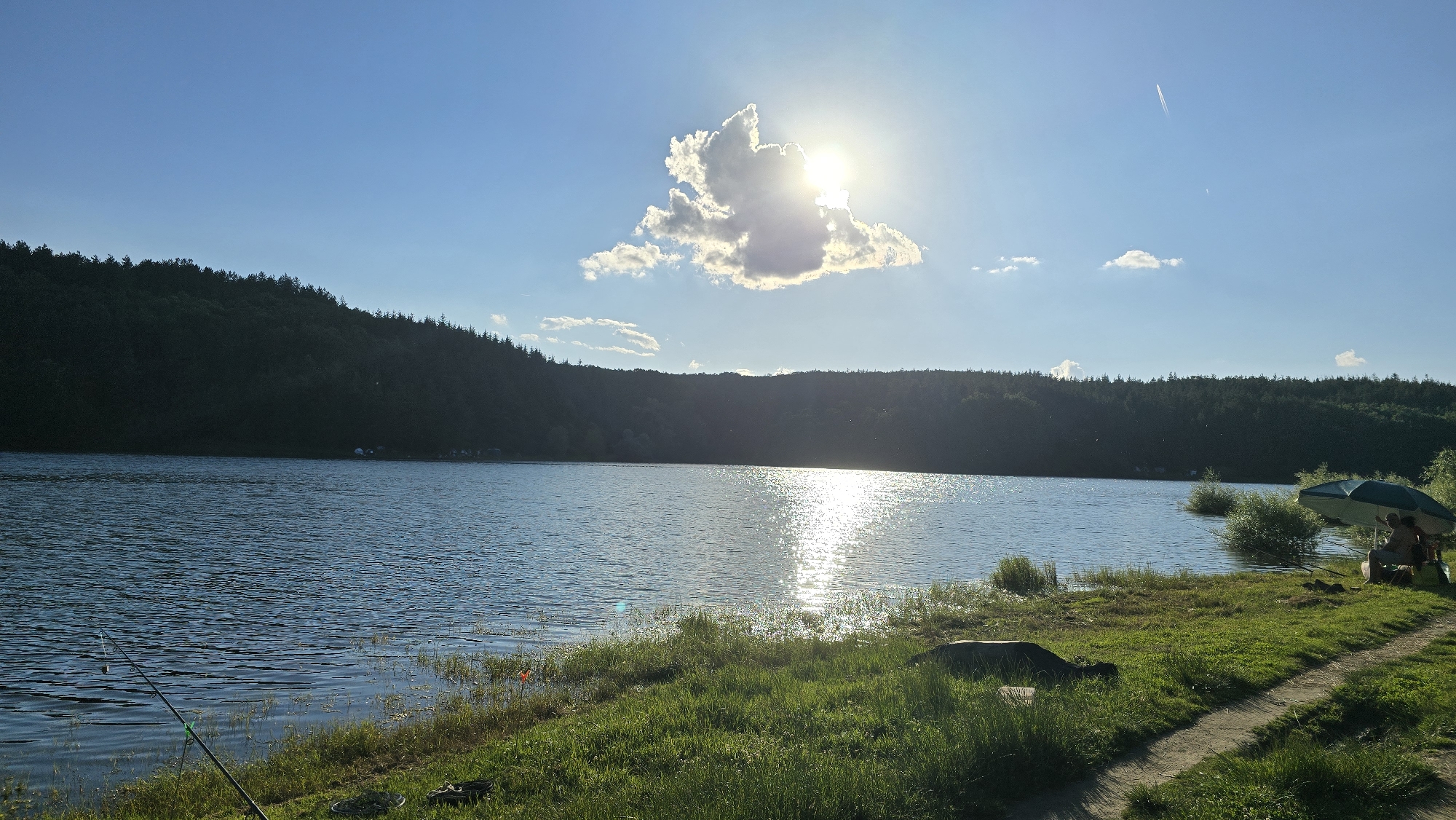 Quiet lake evening near Dolni Pasarel, Bulgaria