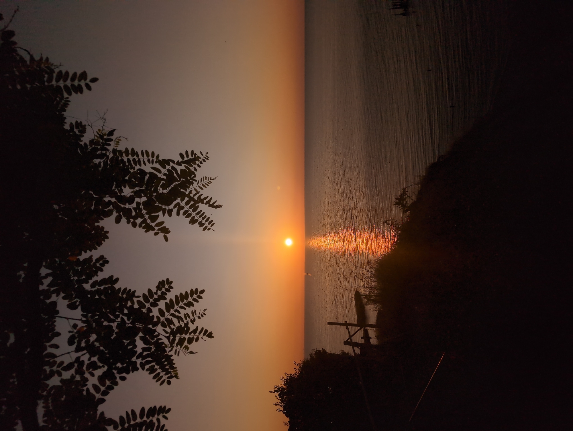 Black Sea sunset from a clifftop camp in Odesa