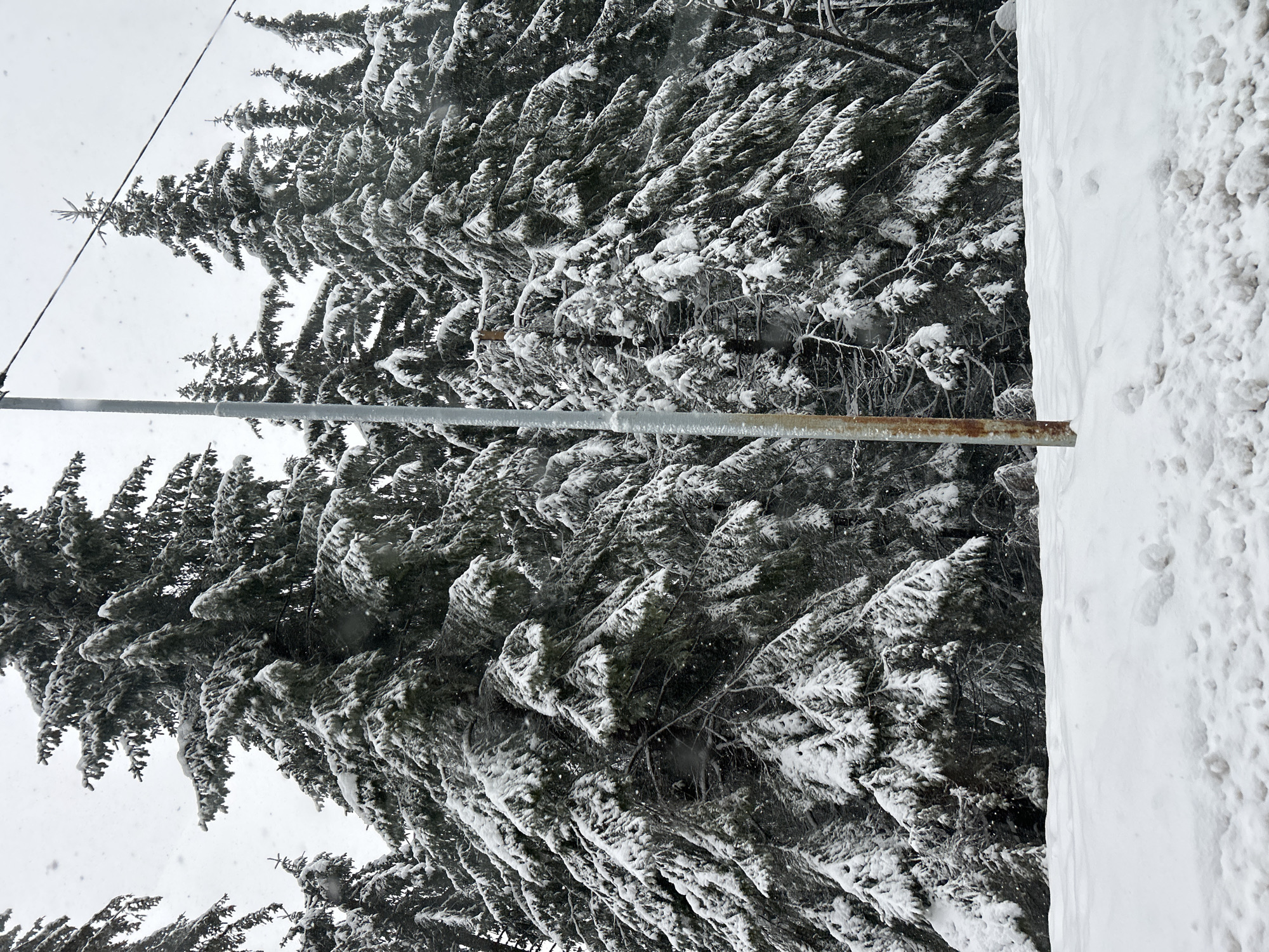 Heavy spring snowfall blankets Pamporovo Bulgaria ski resort